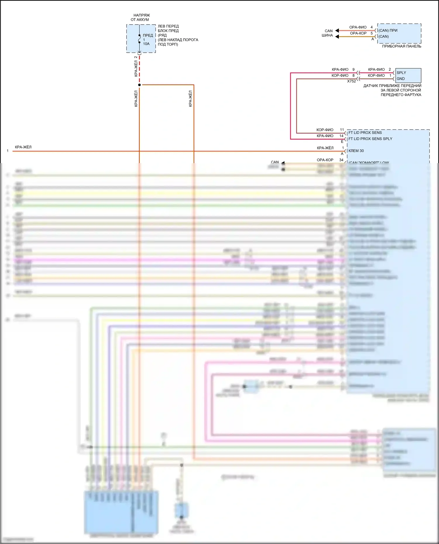 911 Carrera 4S Porsche 991 рестайлинг (2015-2019): Электросхема центрального замка (3 из 3) 