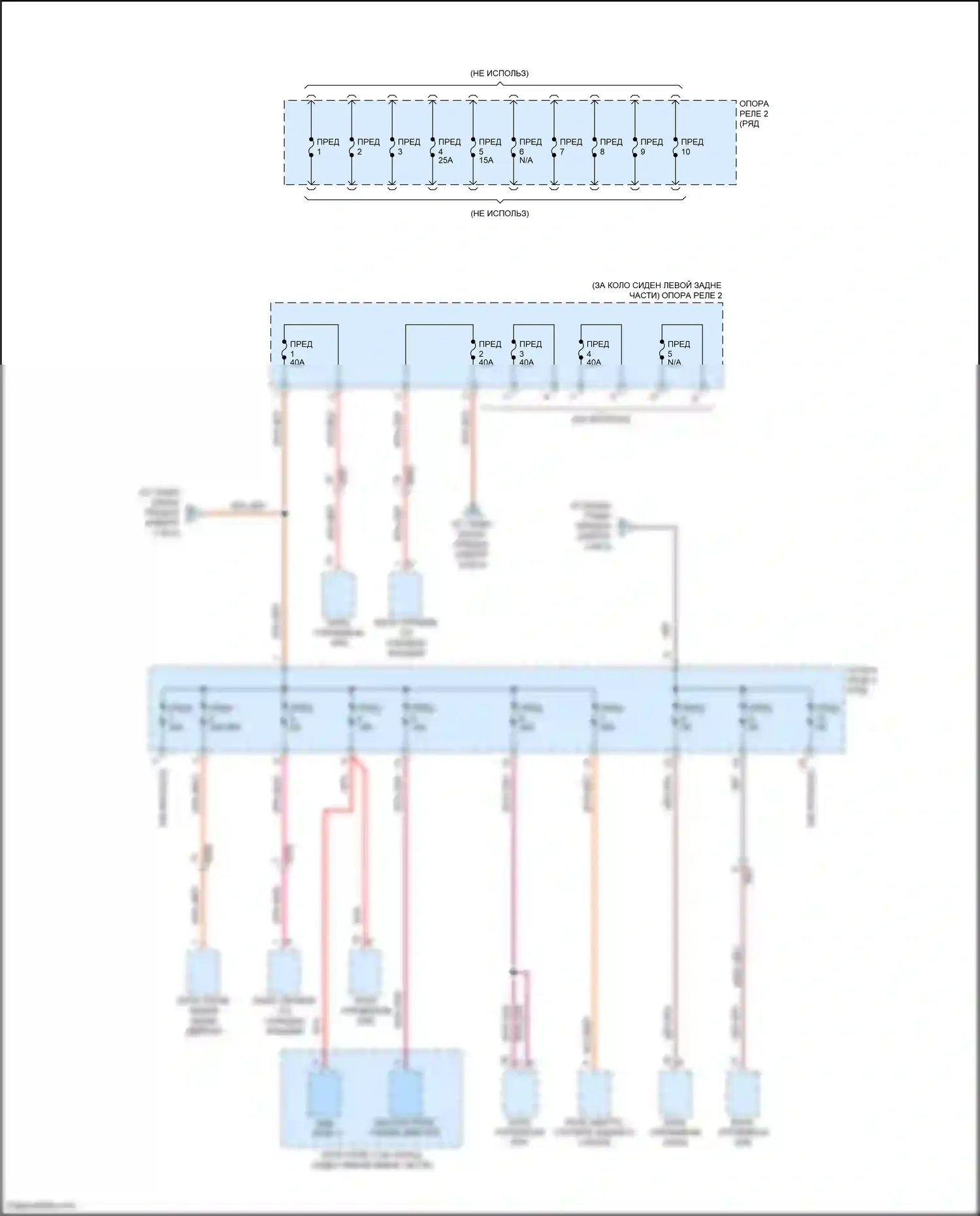 911 Carrera 4S Porsche 991 (2011-2015): Электросхема блока предохранителей реле, без турбо (5 из 5) 
