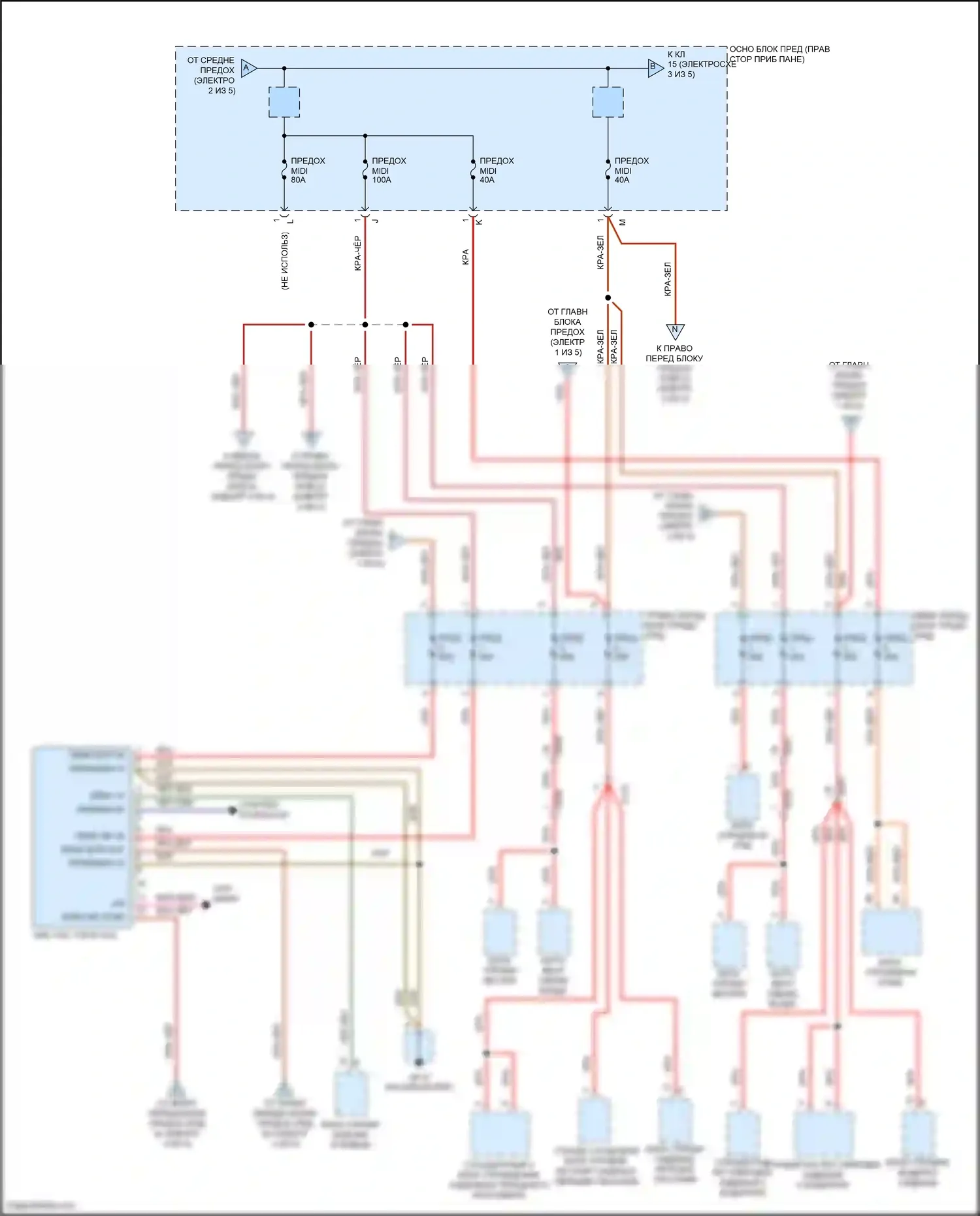911 Carrera 4S Porsche 991 (2011-2015): Электросхема блока предохранителей реле, без турбонаддува (2 из 5) 