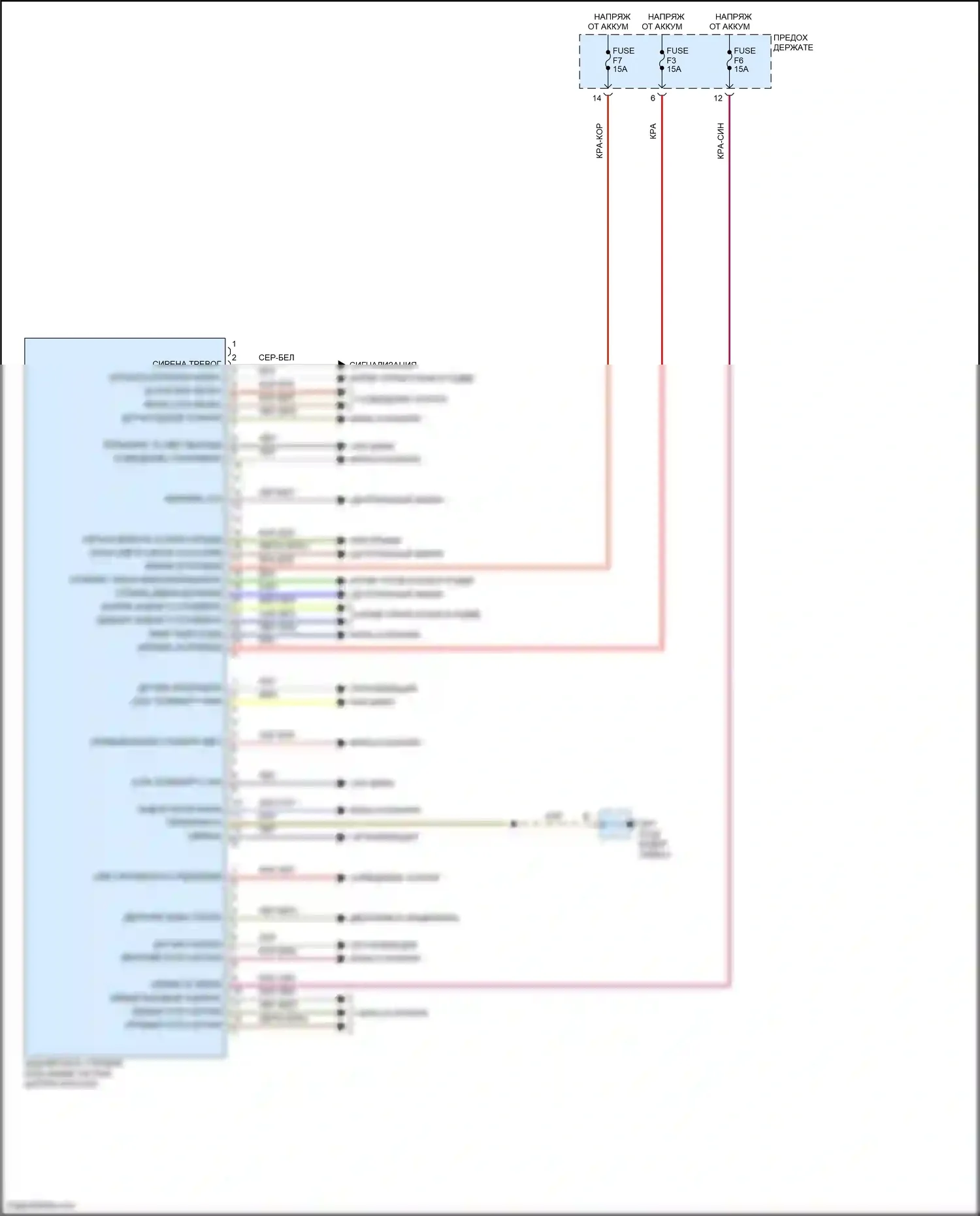 911 Carrera 4S Porsche 991 (2011-2015): Электросхема заднего блока управления, с турбонаддувом 