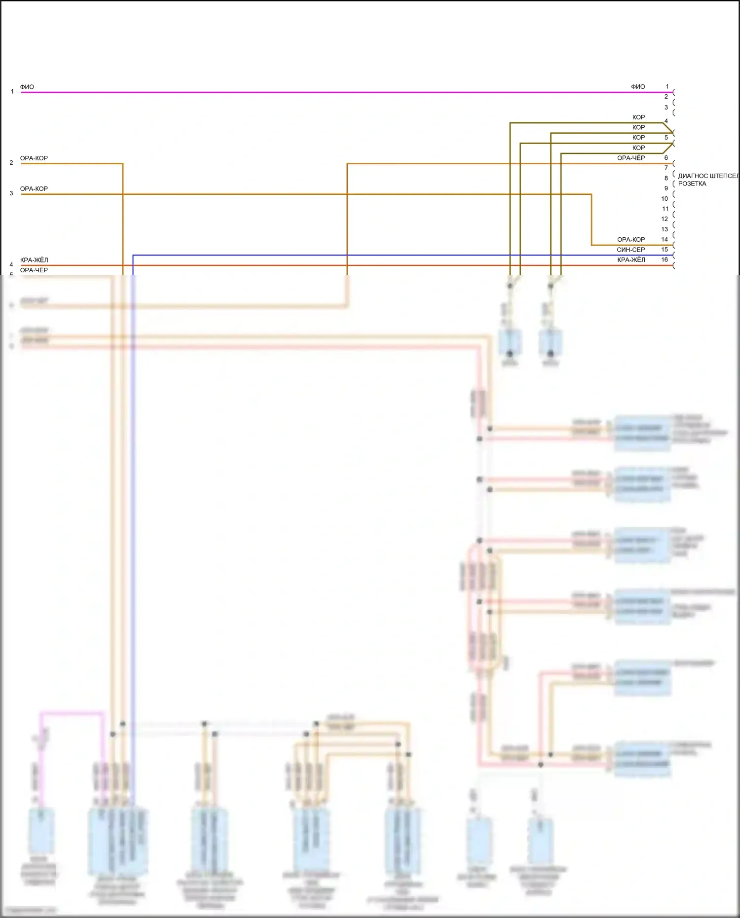 911 Carrera 4S Porsche 991 (2011-2015): Can шина электросхема, без турбонаддува (2 из 2) 