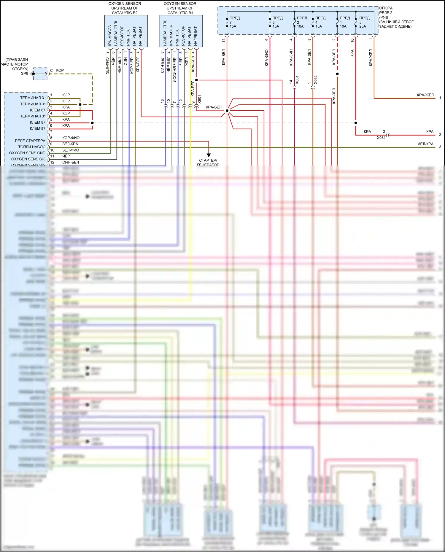 911 Carrera 4S Porsche 991 (2011-2015): Электросхема двигателя 3.4l (1 из 6) 