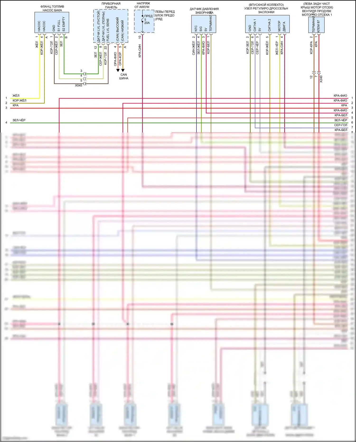 911 Carrera 4S Porsche 991 (2011-2015): Электросхема двигателя 3.4l (3 из 6) 