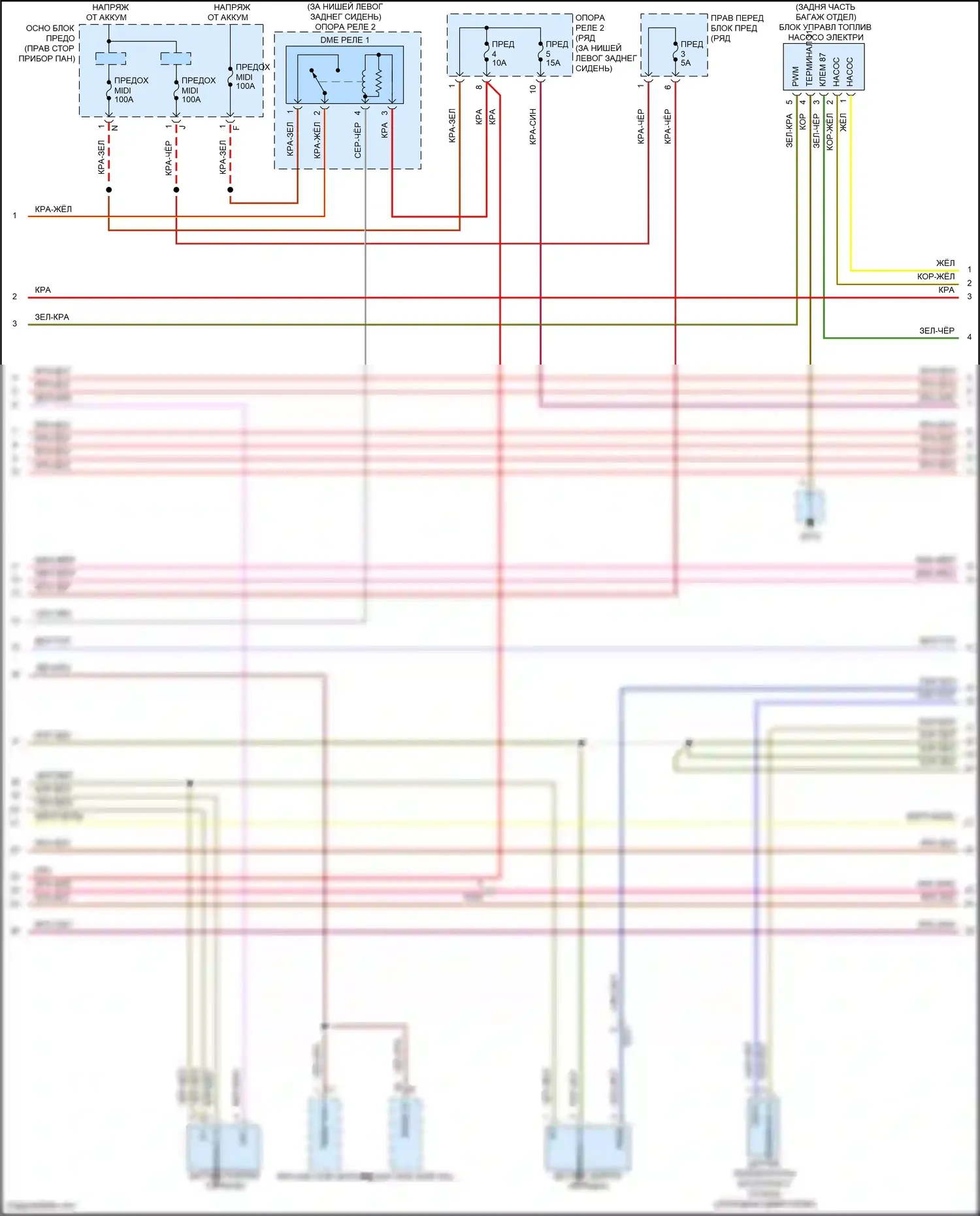 911 Carrera 4S Porsche 991 (2011-2015): Электросхема двигателя 3.8l (2 из 6) 