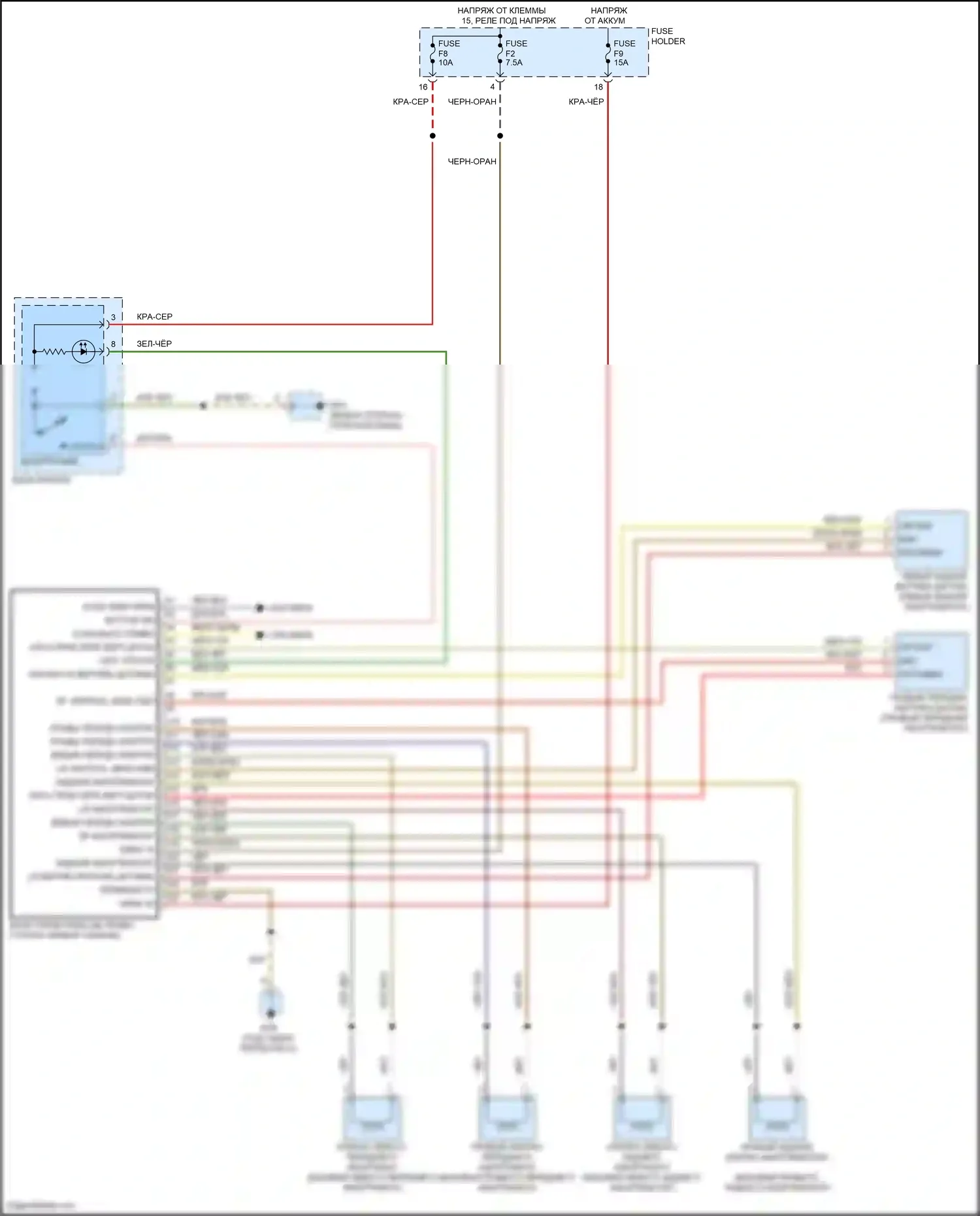 911 Carrera 4S Porsche 991 (2011-2015): Электронная электросхема управления уровнем, с турбо 