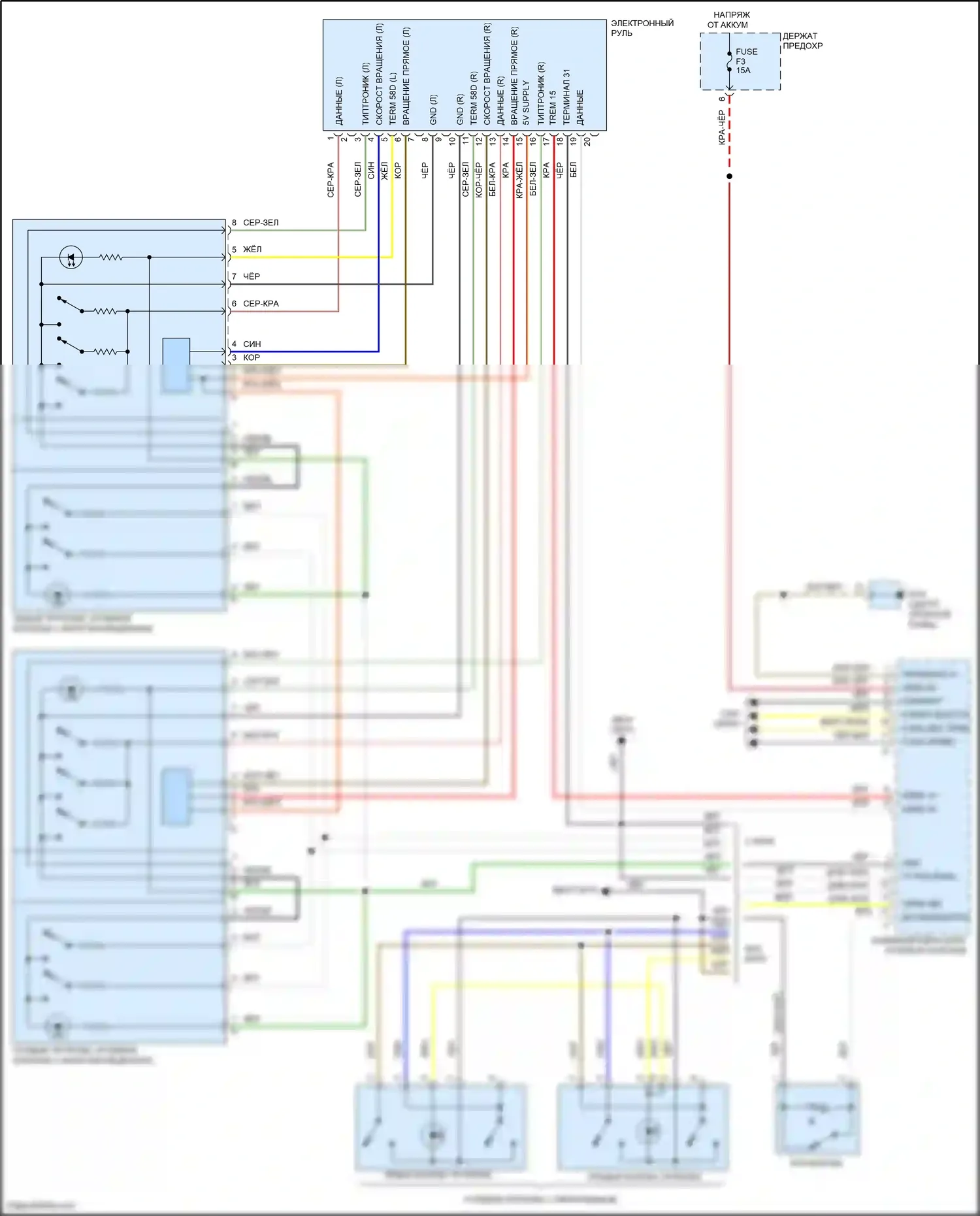 911 Carrera 4S Porsche 991 (2011-2015): Электросхема автоматической коробки передач, с турбо 