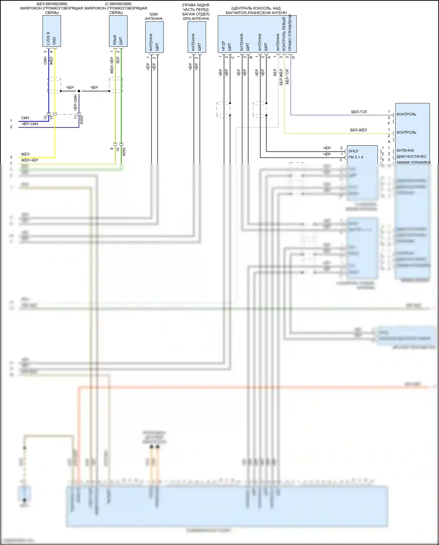 911 Carrera 4S Porsche 991 (2011-2015): Электросхема магнитолы премиум-класса, без турбо, без bose (2 из 3) 