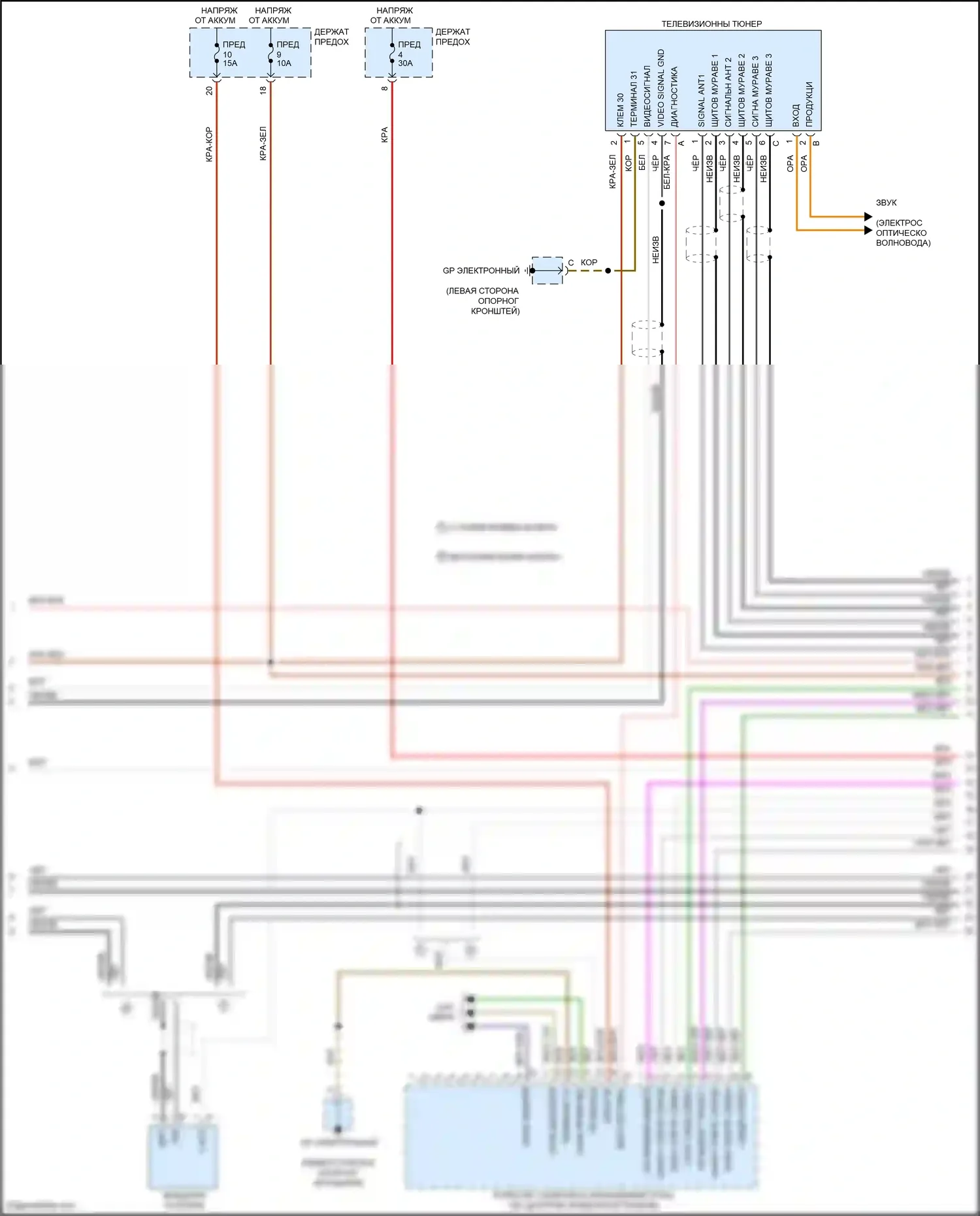 911 Carrera 4S Porsche 991 (2011-2015): Премиальная электросхема магнитолы, турбо без bose (2 из 4) 