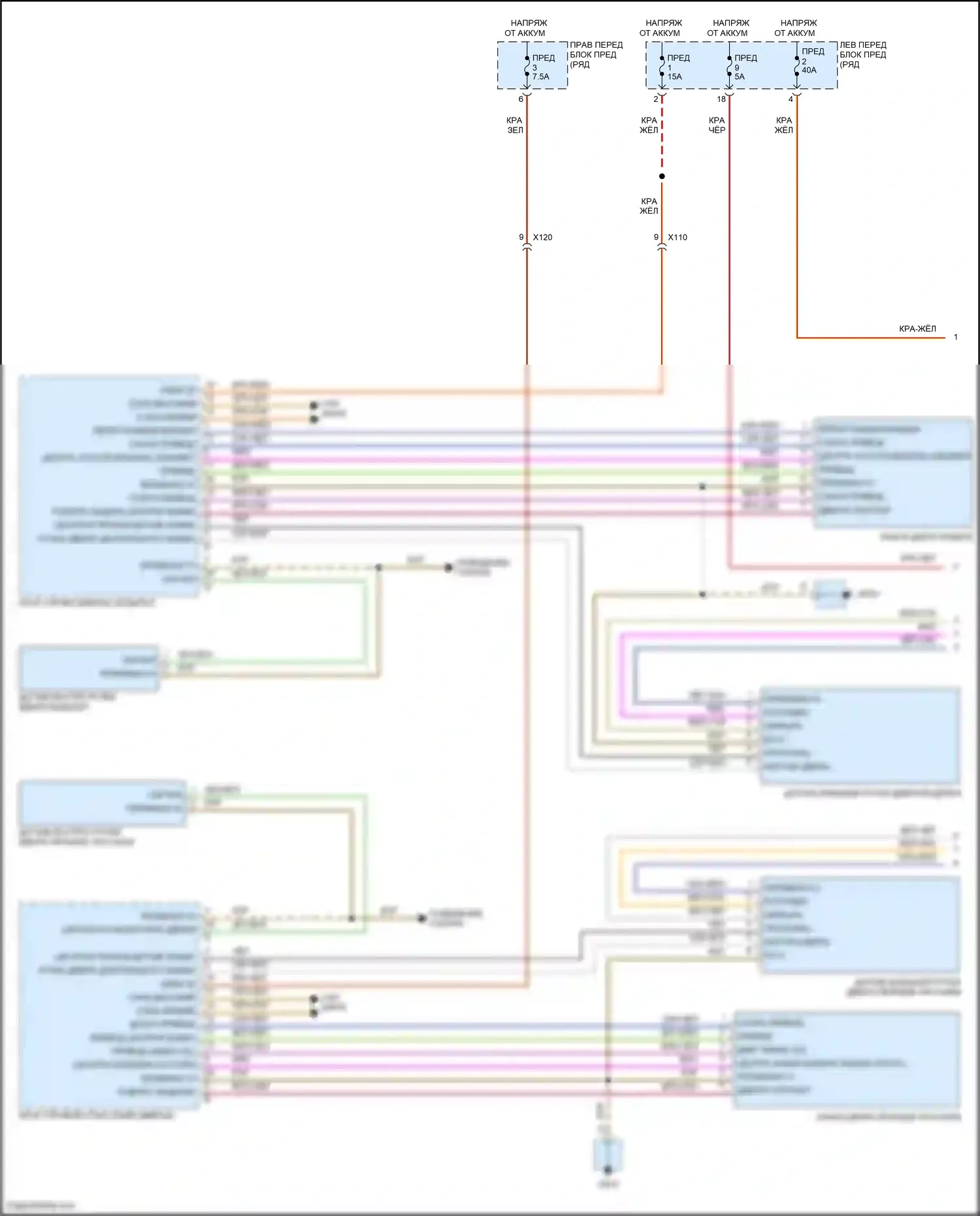 911 Carrera 4S Porsche 991 (2011-2015): Сигнализации электросхема, без турбонаддува (1 из 2) 