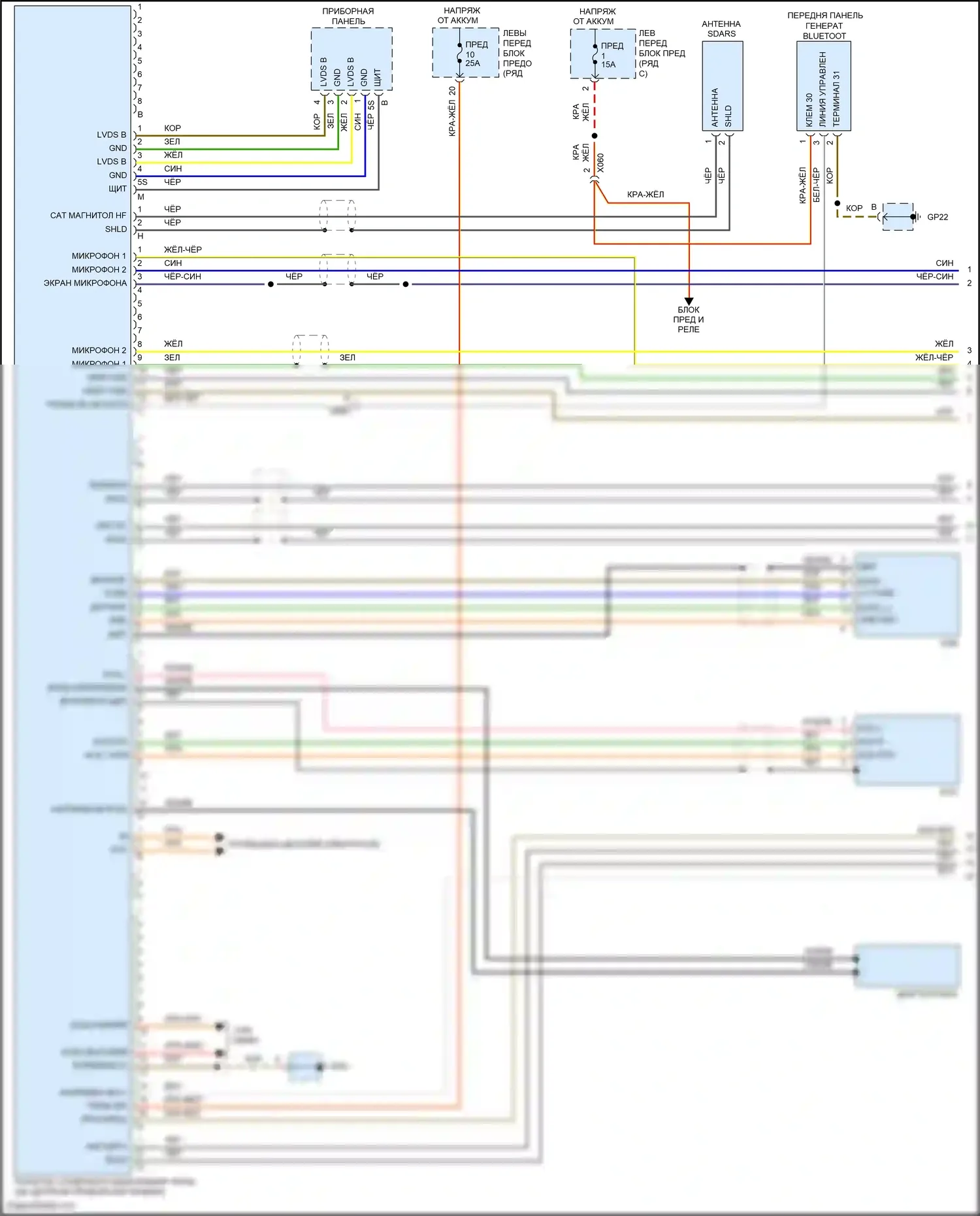 911 Carrera 4S Porsche 991 (2011-2015): Электросхема навигации, без турбо, с bose (1 из 2) 