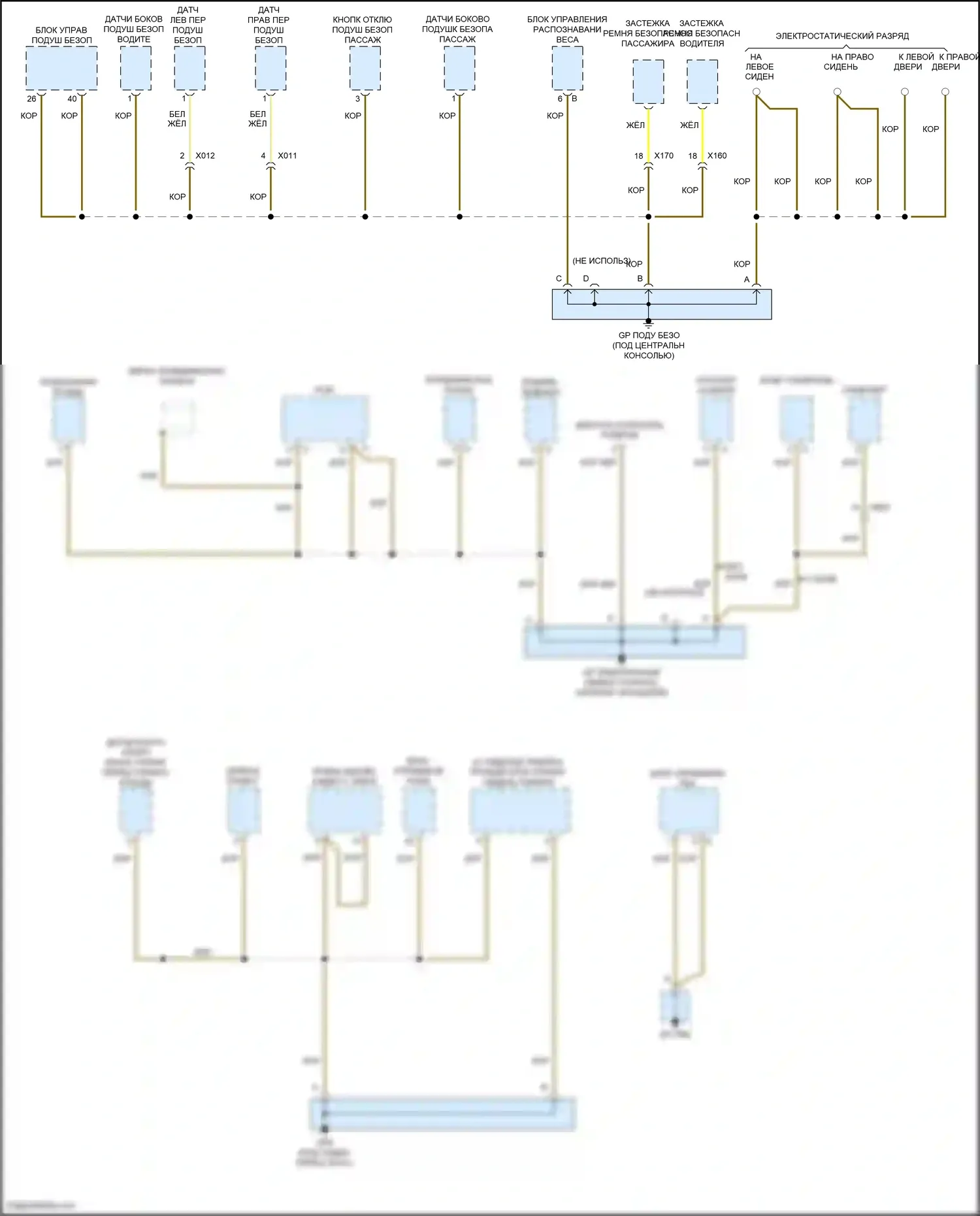 911 Carrera 4S Porsche 991 (2011-2015): Электросхема разводки массы, с турбонаддувом (3 из 4) 