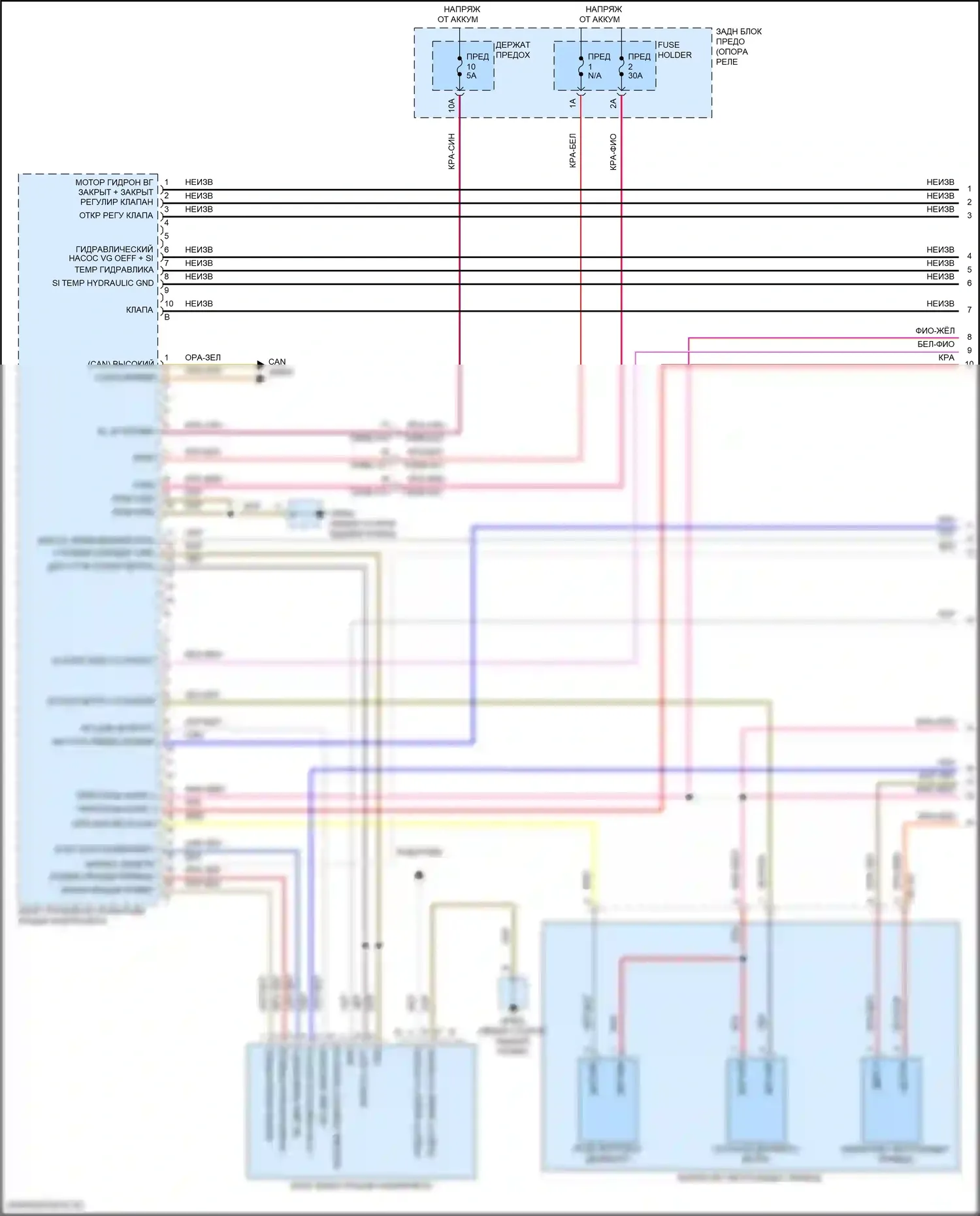 911 Carrera 4S Porsche 992 (2018-2024): Электросхема со складной крышей (1 из 2) 