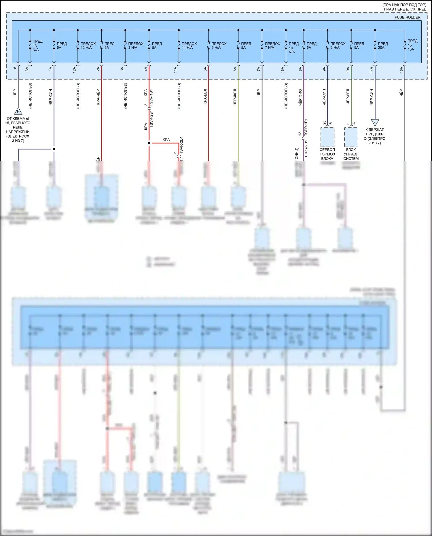 911 Carrera GTS Porsche 992 (2018-2024): Электросхема блока предохранителей реле (5 из 7) 