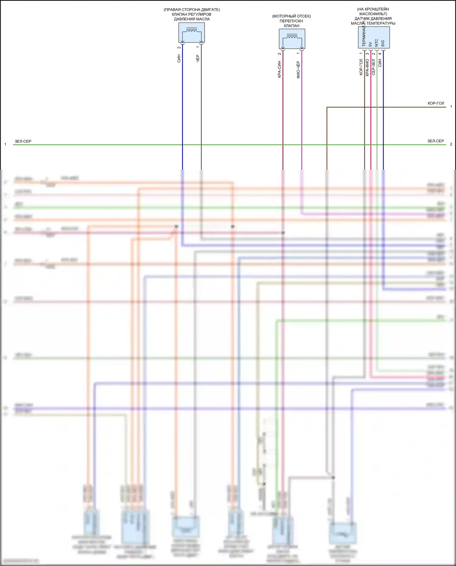 911 Carrera S Porsche 991 рестайлинг (2015-2019): Электросхема двигателя 3.8л турбо (5 из 7) 