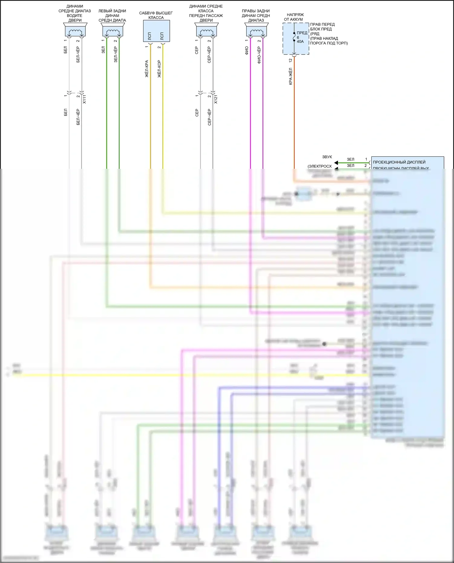 911 Carrera S Porsche 991 рестайлинг (2015-2019): Электросхема магнитолы премиум-класса, с bose (4 из 4) 