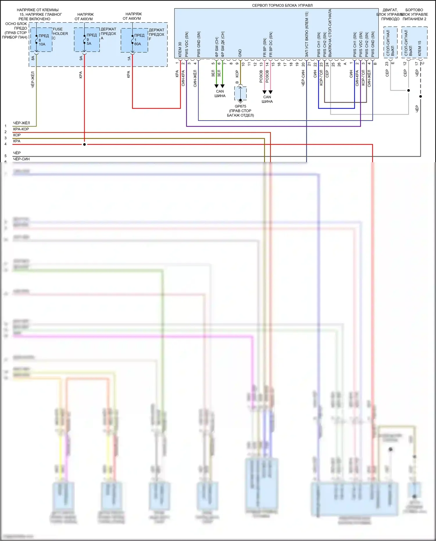 911 Carrera S Porsche 992 (2018-2024): Антиблокировочная система abs электросхема (2 из 2) 