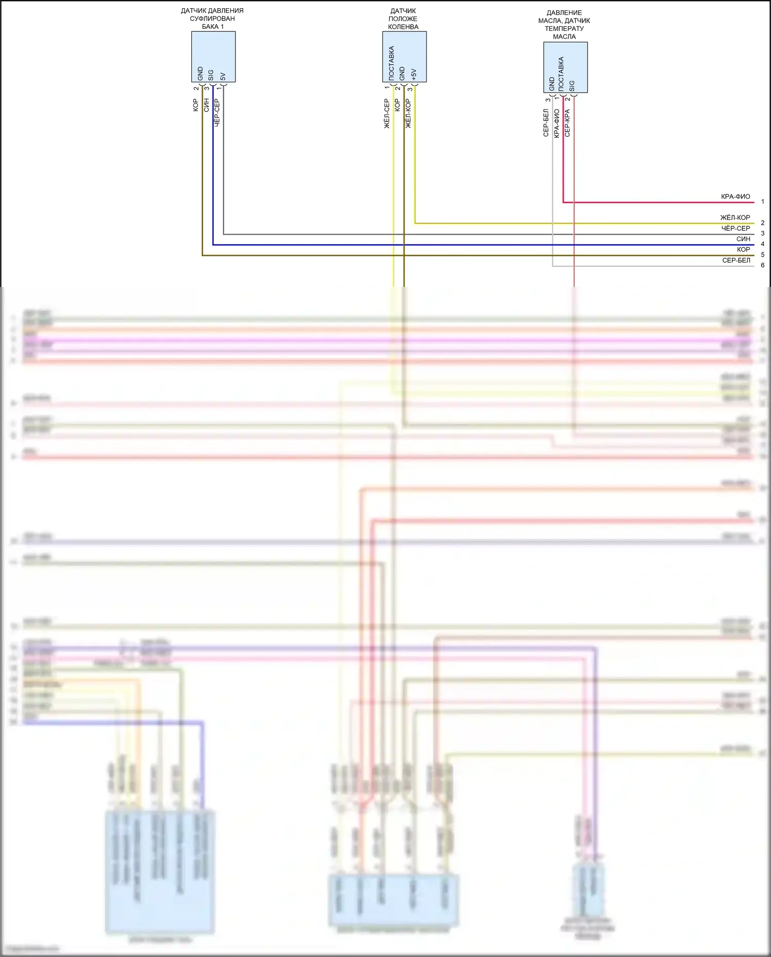 911 Carrera S Porsche 992 (2018-2024): Электросхема двигателя 3.8л турбо (7 из 9) 