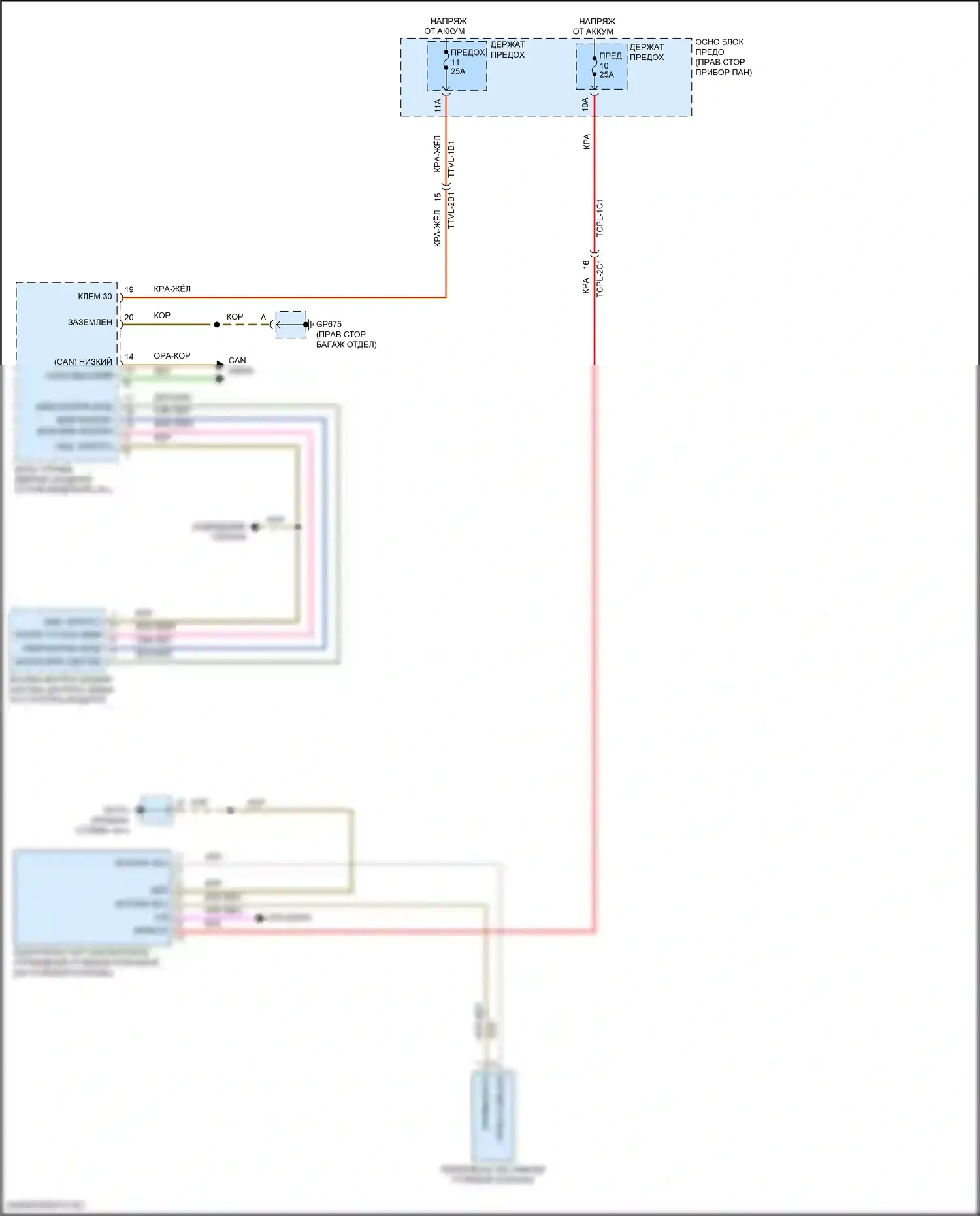 911 Carrera Porsche 992 (2018-2024): Электросхема памяти рулевой колонки 