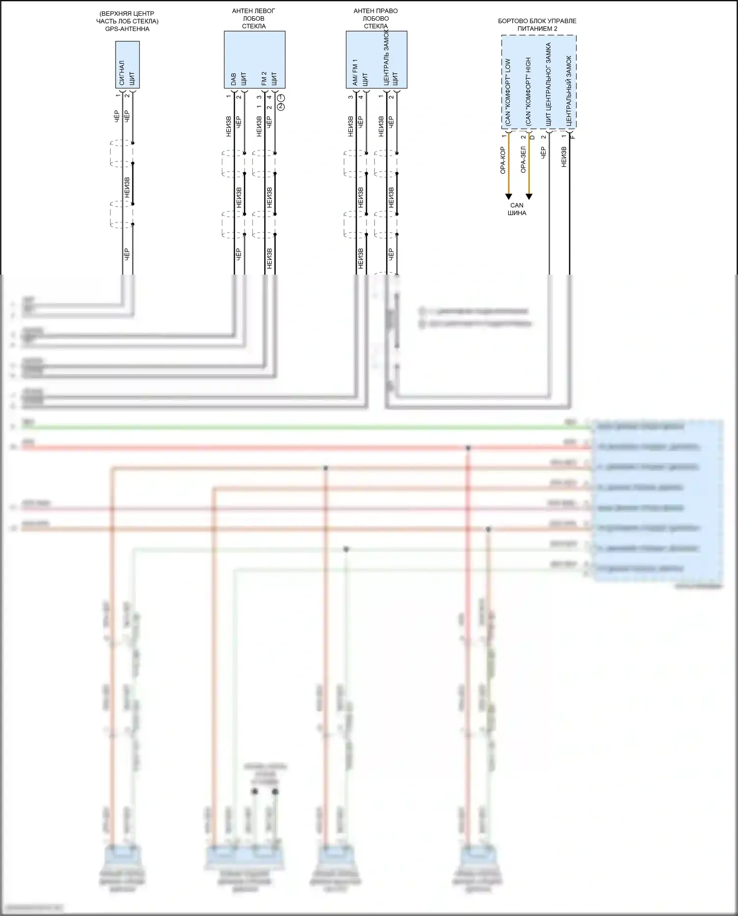 911 Carrera Porsche 992 (2018-2024): Электросхема навигации, базовой (5 из 5) 