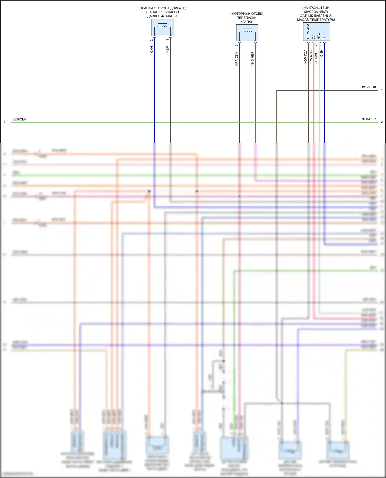 911 GT2 RS Porsche 991 рестайлинг (2017-2019): Электросхема двигателя 3.8л турбо (5 из 7) 