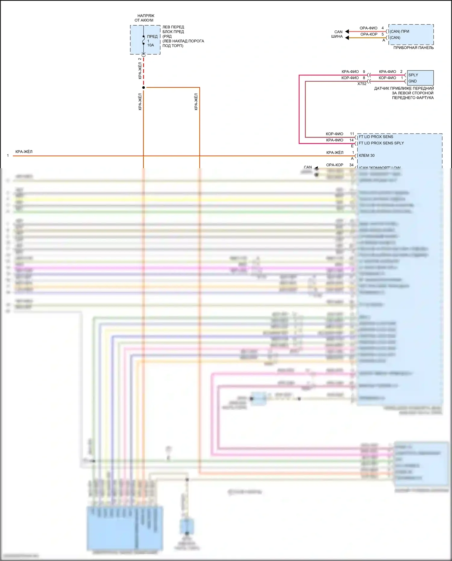 911 GT2 RS Porsche 991 рестайлинг (2017-2019): Сигнализации электросхема (3 из 3) 