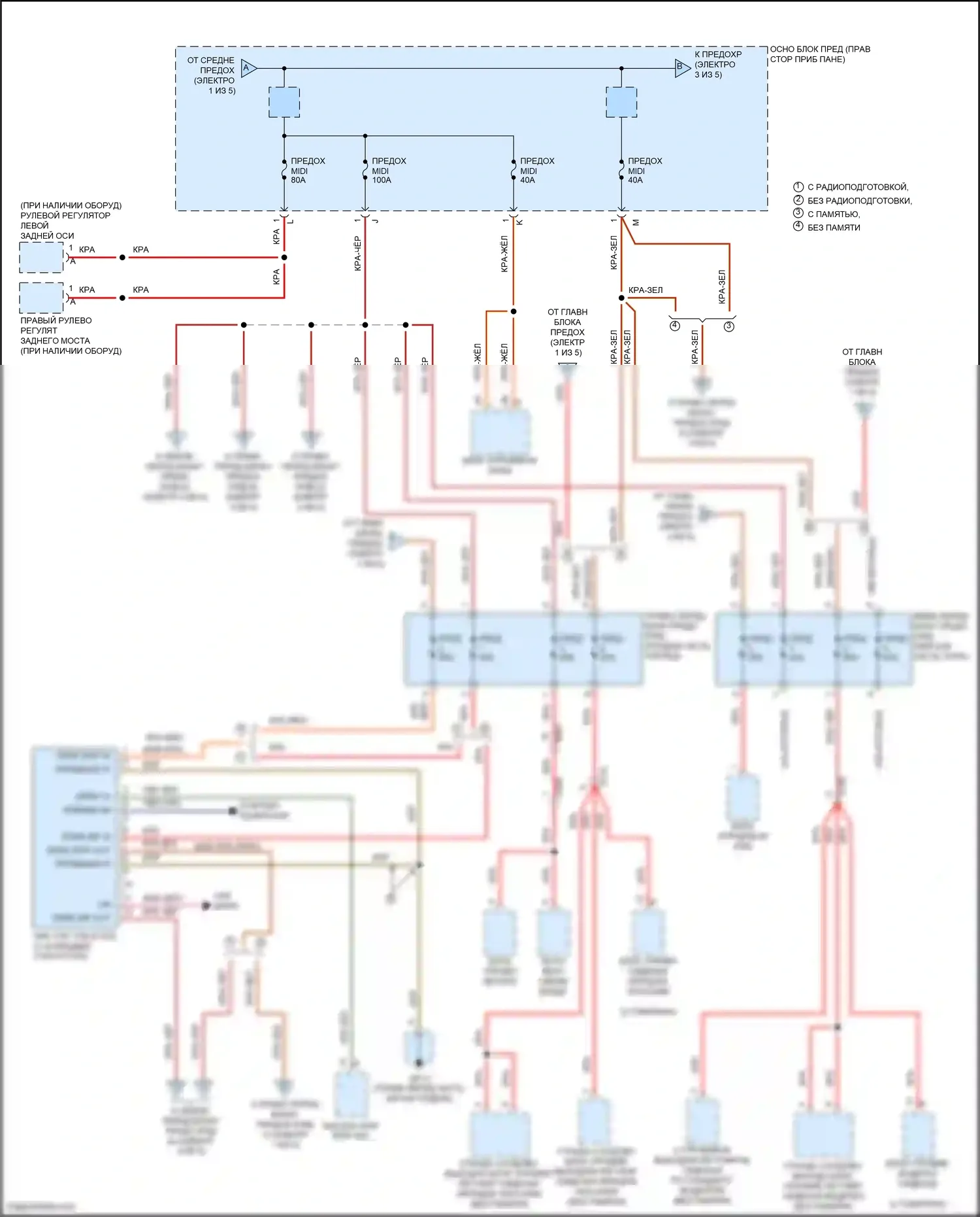 911 GT3 Porsche 991 (2013-2017): Электросхема блока предохранителей реле (2 из 5) 
