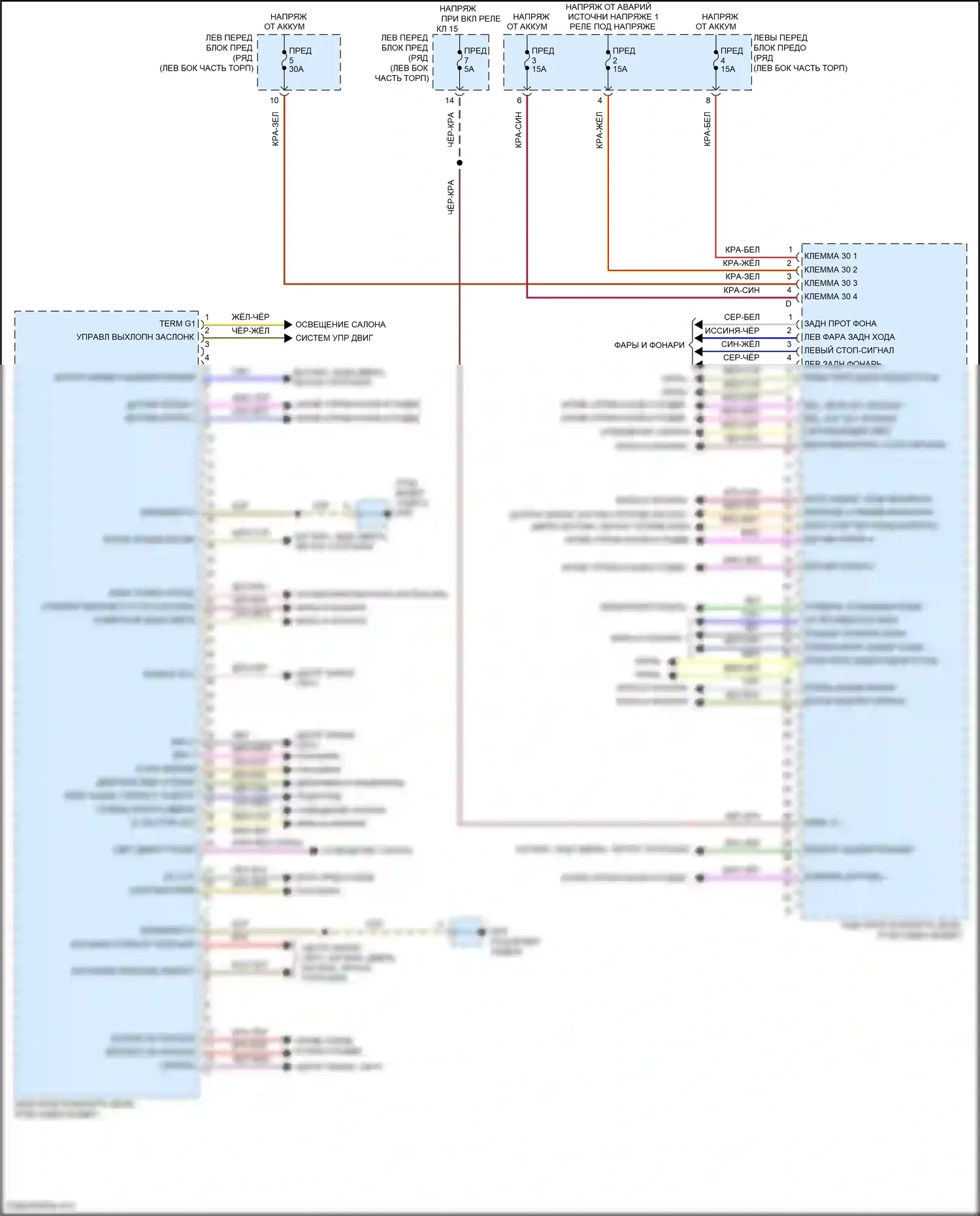911 GT3 Porsche 991 (2013-2017): Электросхема блока управления заднего 