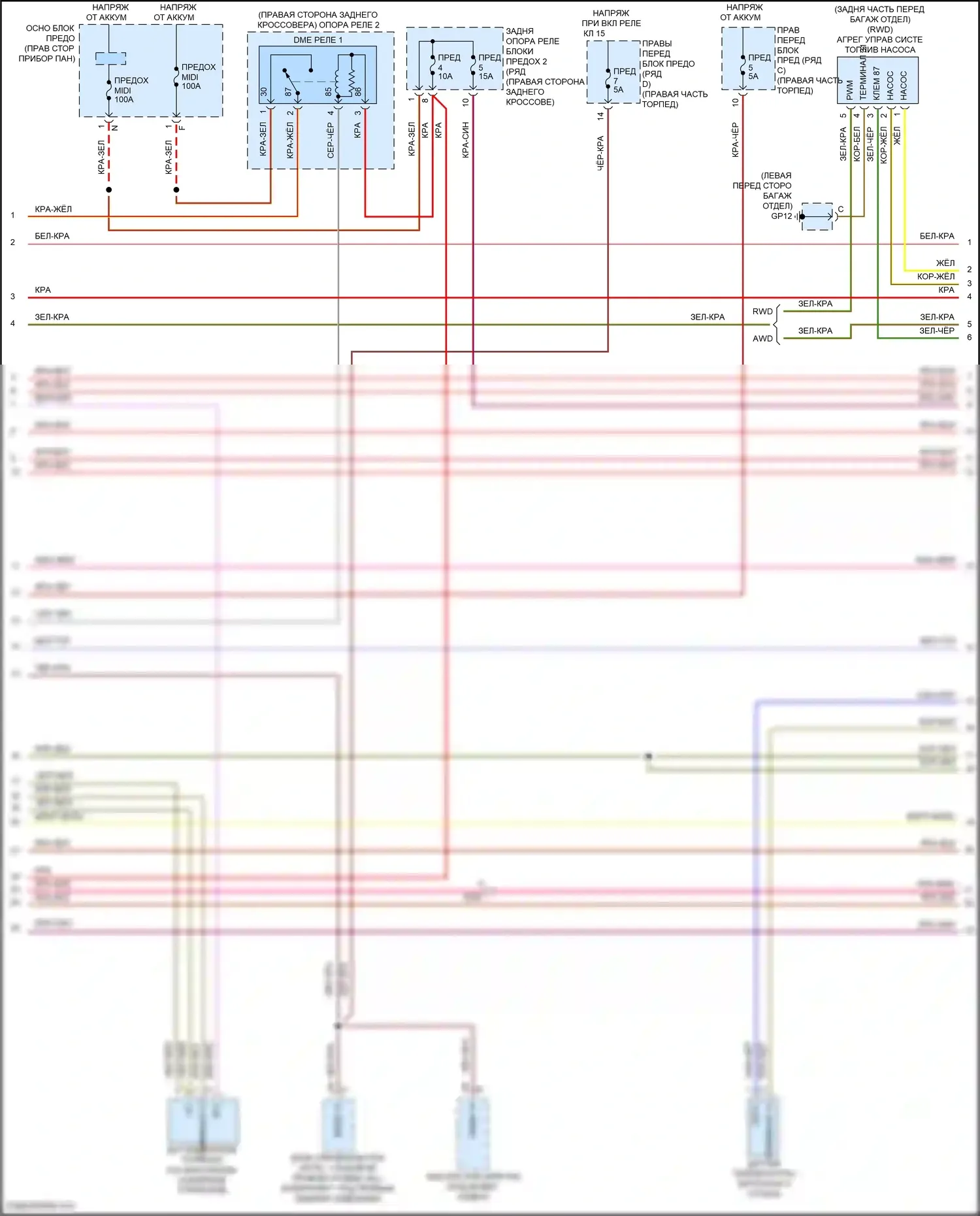 911 GT3 Porsche 991 (2013-2017): Электросхема двигателя 3.4l (2 из 6) 