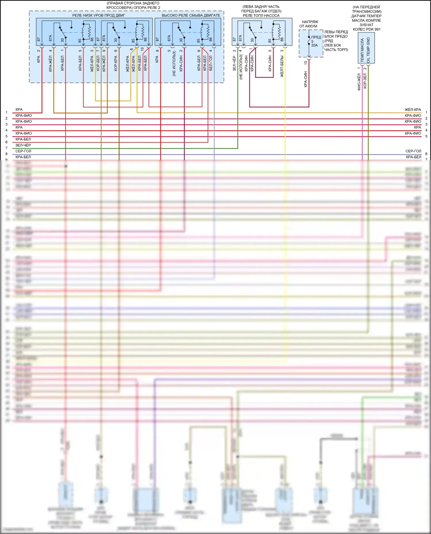 911 GT3 Porsche 991 (2013-2017): Электросхема двигателя 3.4l (4 из 6) 