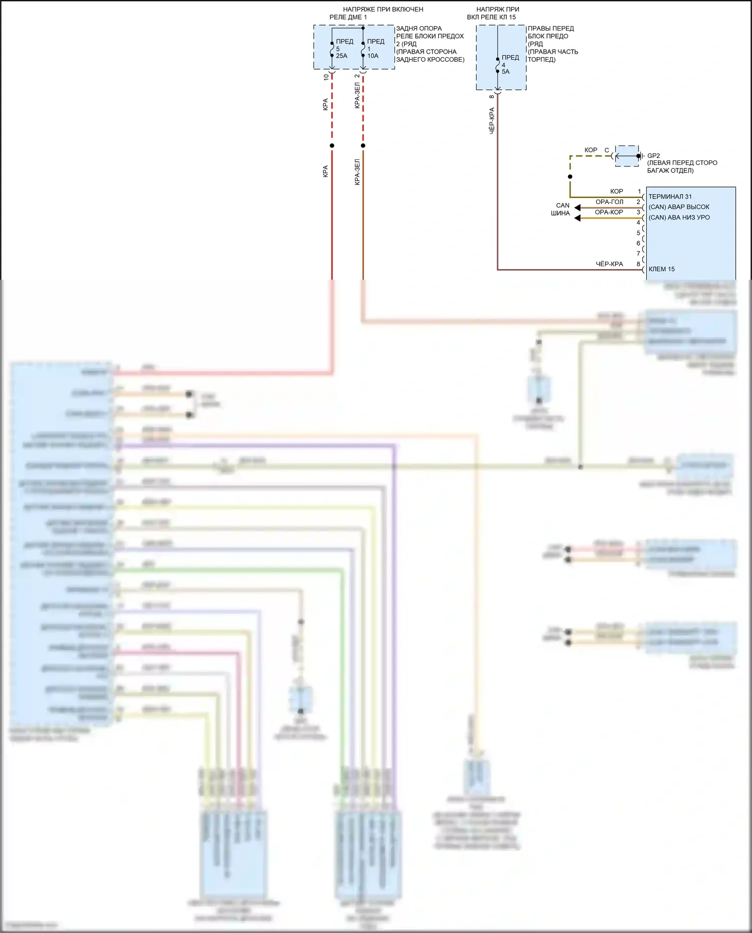 911 GT3 Porsche 991 (2013-2017): Электросхема круиз-контроля 