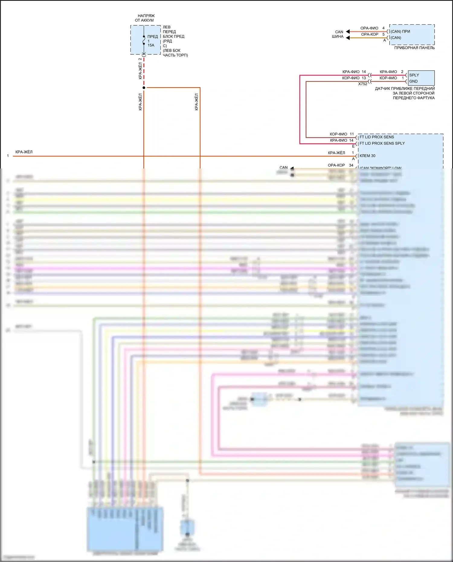 911 GT3 Porsche 991 (2013-2017): Сигнализации электросхема (3 из 3) 