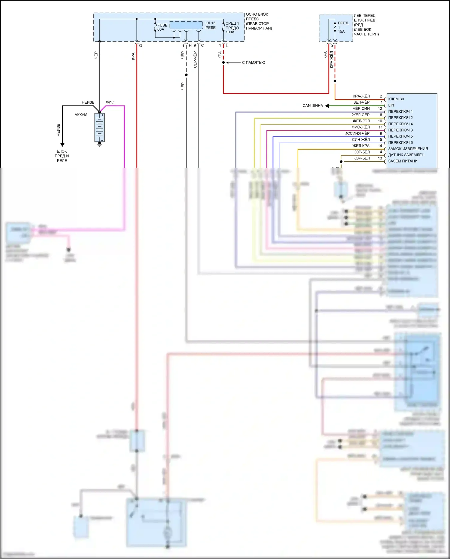 911 GT3 Porsche 991 (2013-2017): Электросхема стартера 