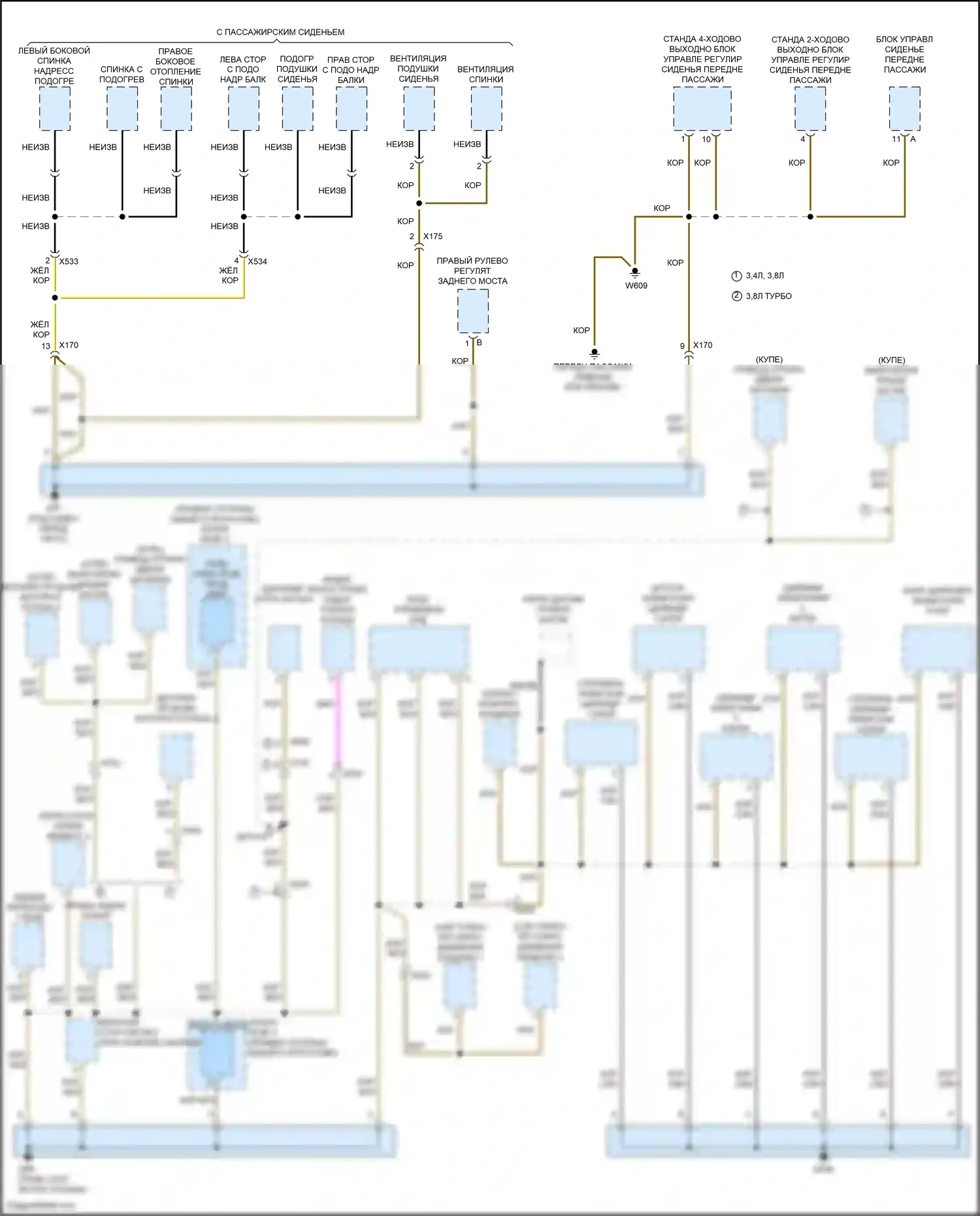 911 GT3 Porsche 991 (2013-2017): Электросхема точек подключения масс (4 из 5) 