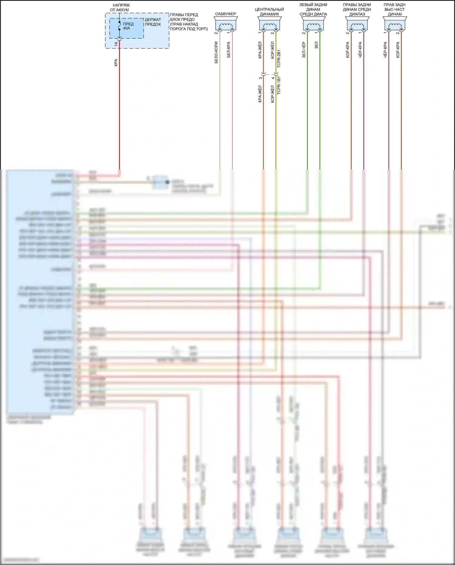 911 GT3 Porsche 992 (2020-2024): Электросхема магнитолы, с bose (1 из 5) 