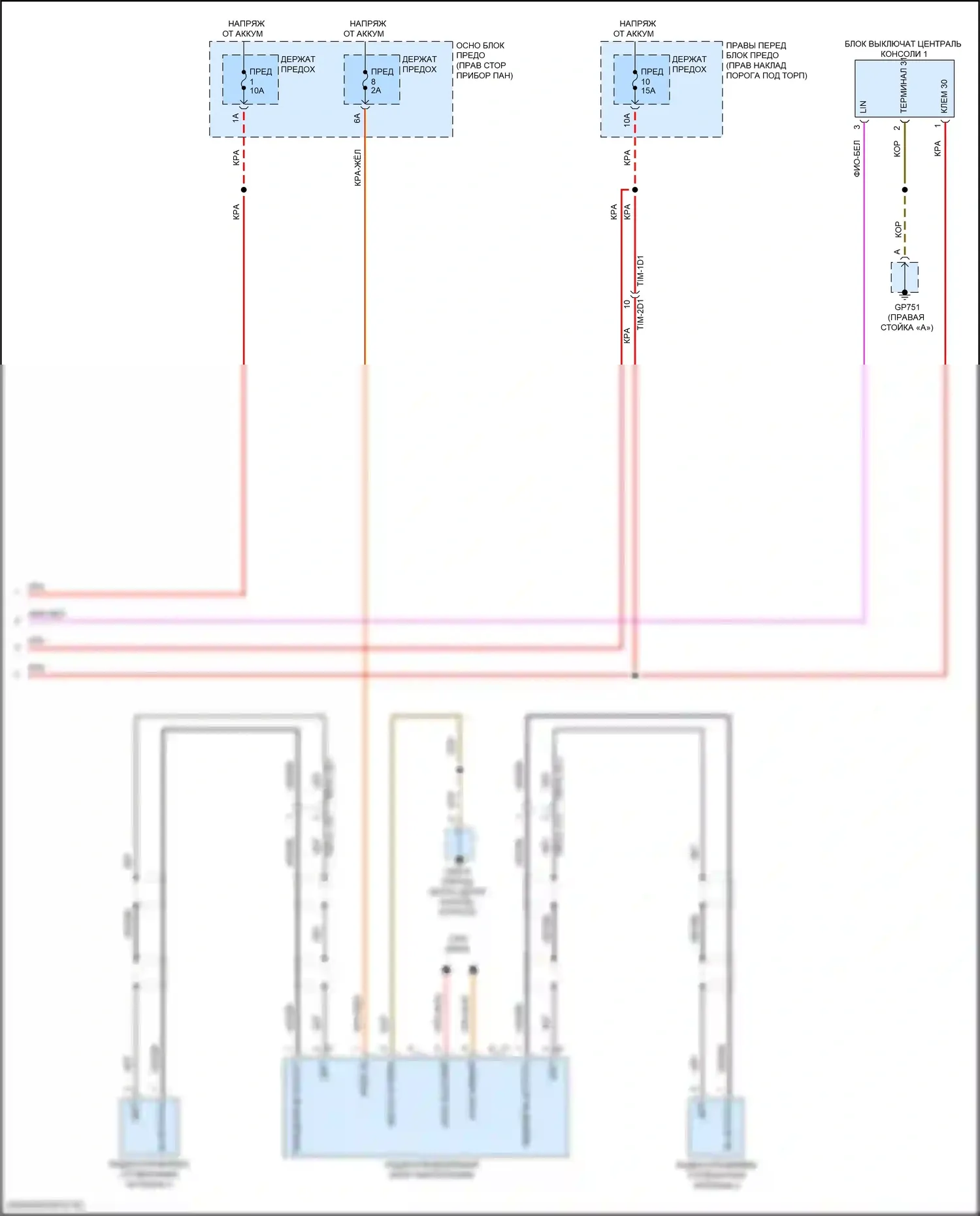 911 GT3 Porsche 992 (2020-2024): Электросхема магнитолы, с бурметром (6 из 6) 