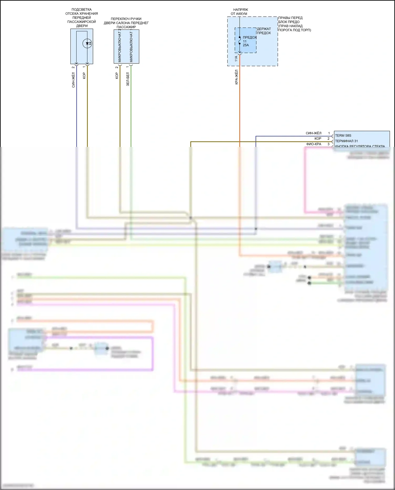911 GT3 Porsche 992 (2020-2024): Электросхема освещения салона (4 из 4) 