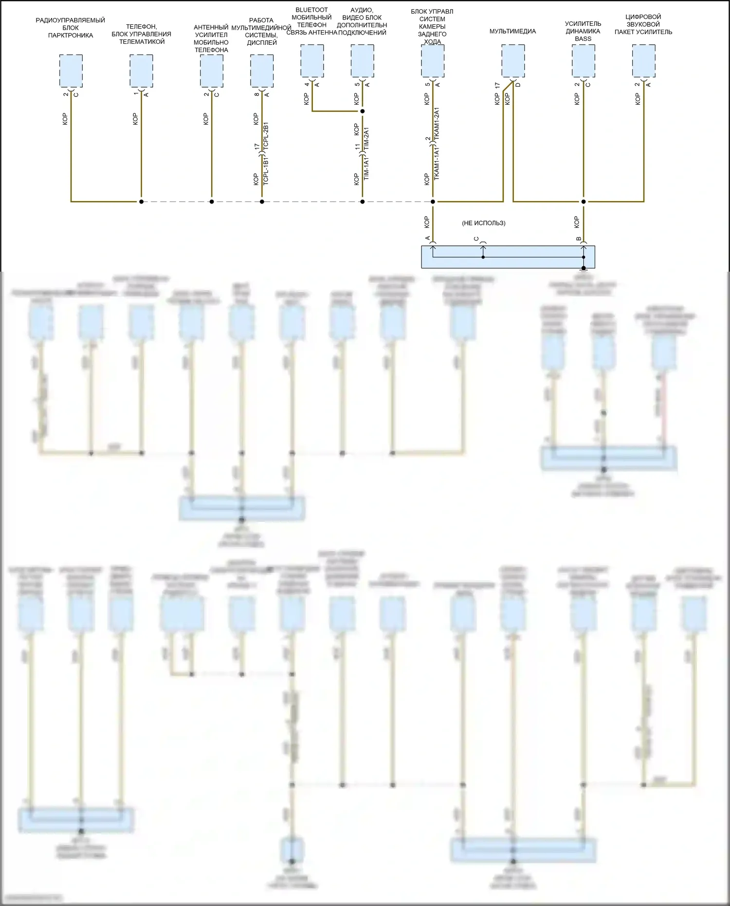 911 GT3 Porsche 992 (2020-2024): Электросхема точек подключения масс (1 из 5) 