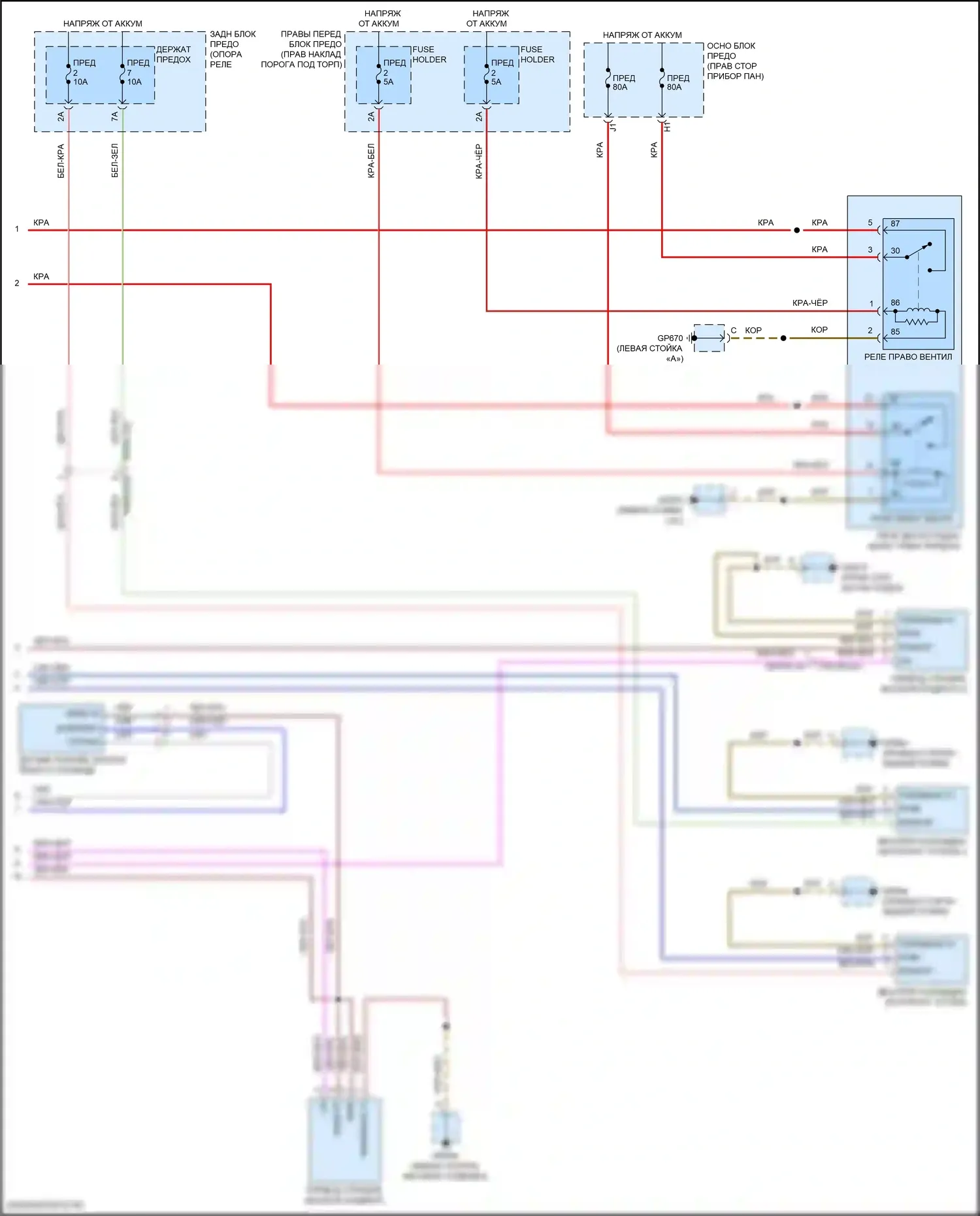 911 GT3 Porsche 992 (2020-2024): Электросхема вентилятора охлаждения (2 из 2) 