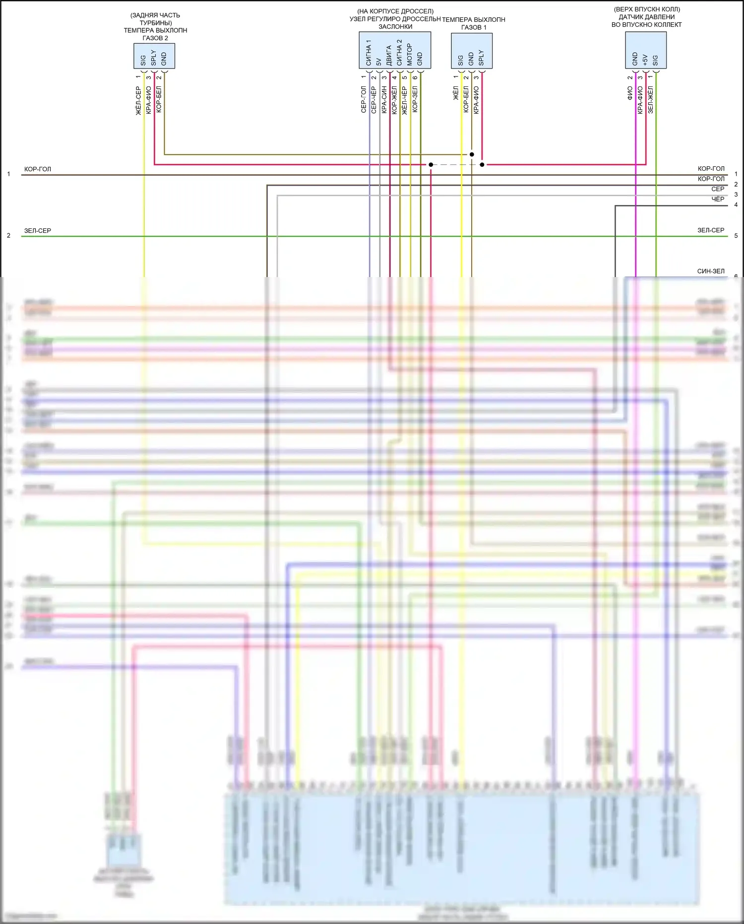 911 Targa 4 GTS Porsche 991 рестайлинг (2015-2019): Электросхема двигателя 3,0л турбо (6 из 7) 