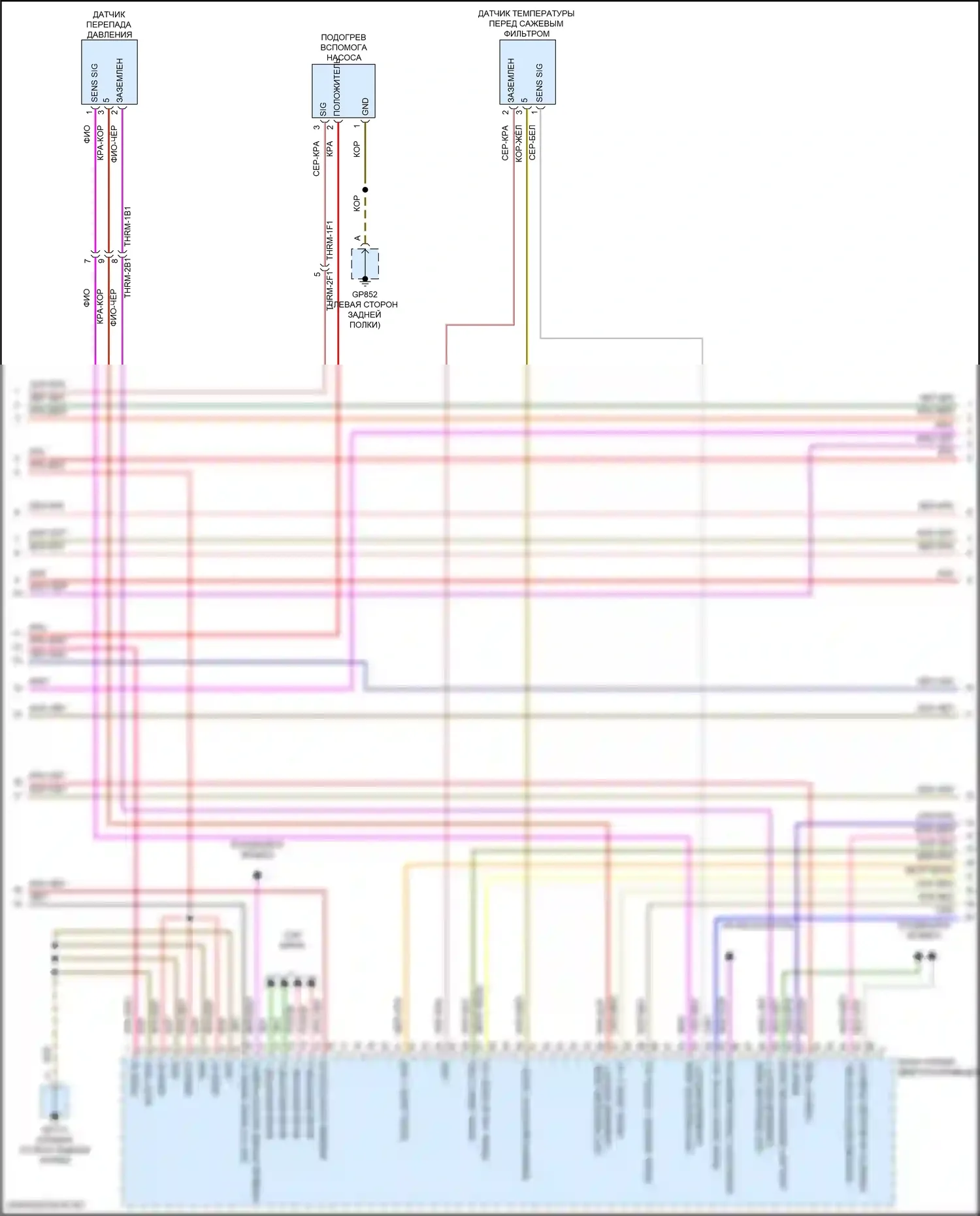 911 Targa 4 GTS Porsche 992 (2019-2024): Электросхема двигателя 3,0л турбо (6 из 9) 