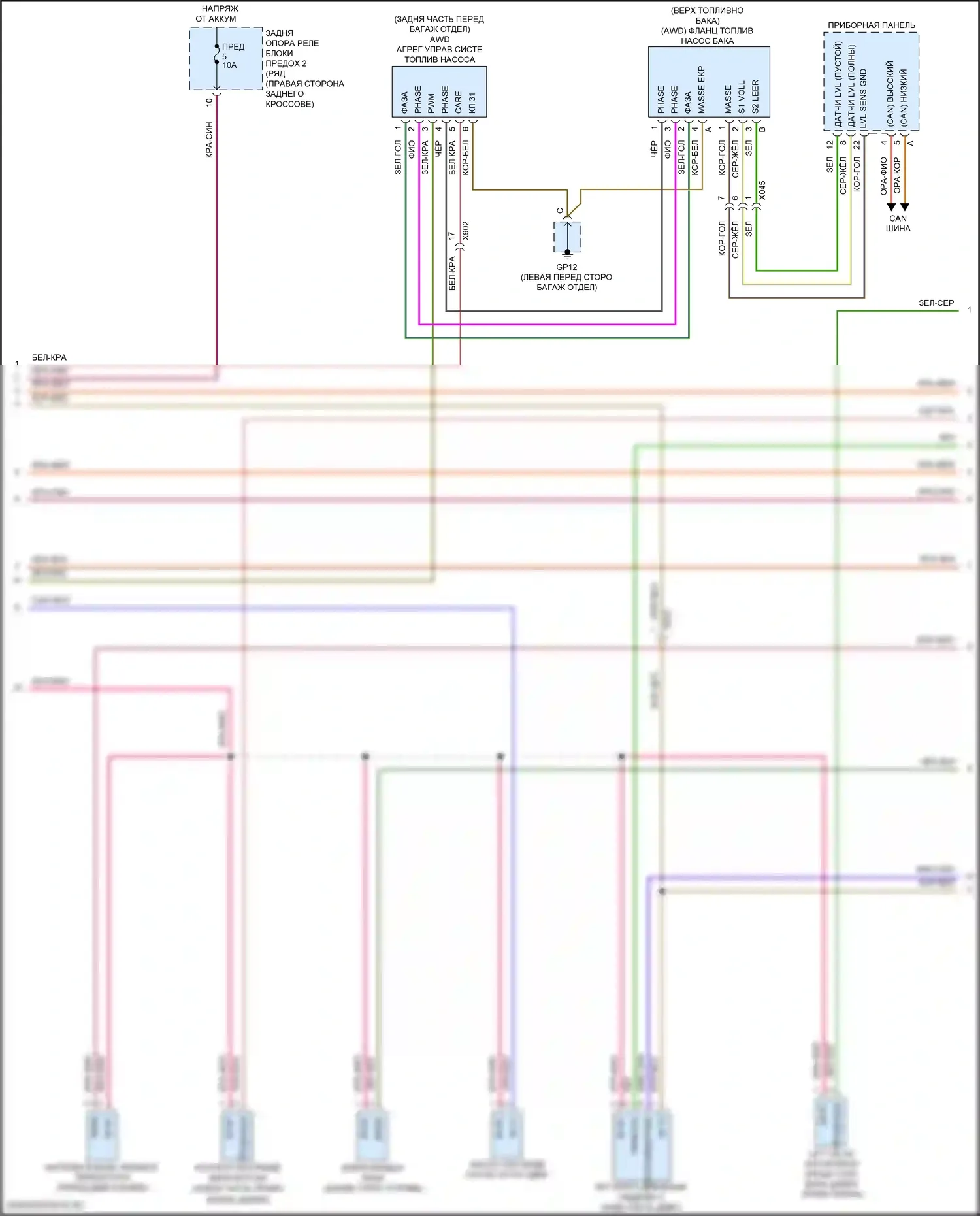 911 Targa 4 Porsche 991 рестайлинг (2015-2019): Электросхема двигателя 3,0л турбо (4 из 7) 