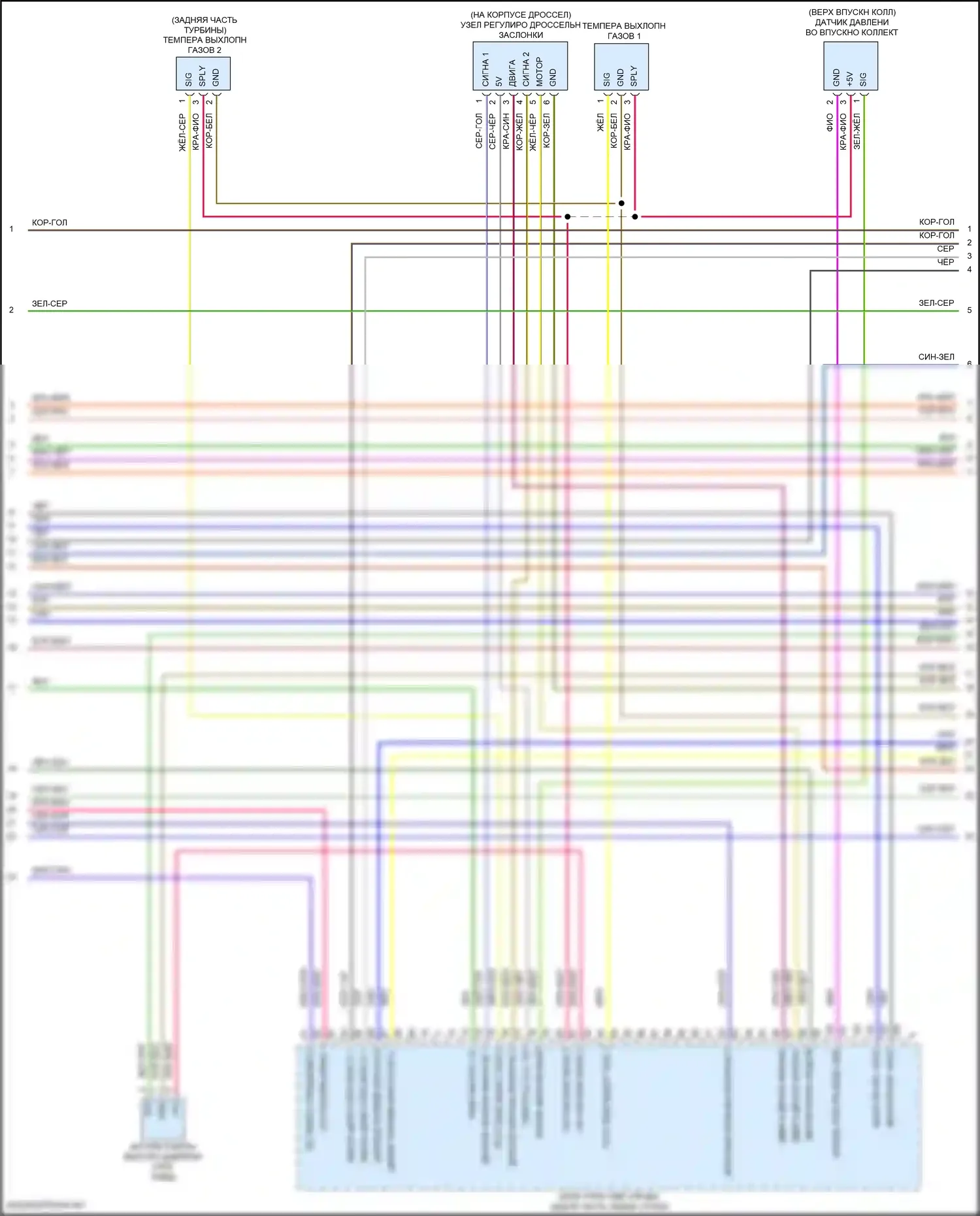 911 Targa 4 Porsche 991 рестайлинг (2015-2019): Электросхема двигателя 3,0л турбо (6 из 7) 