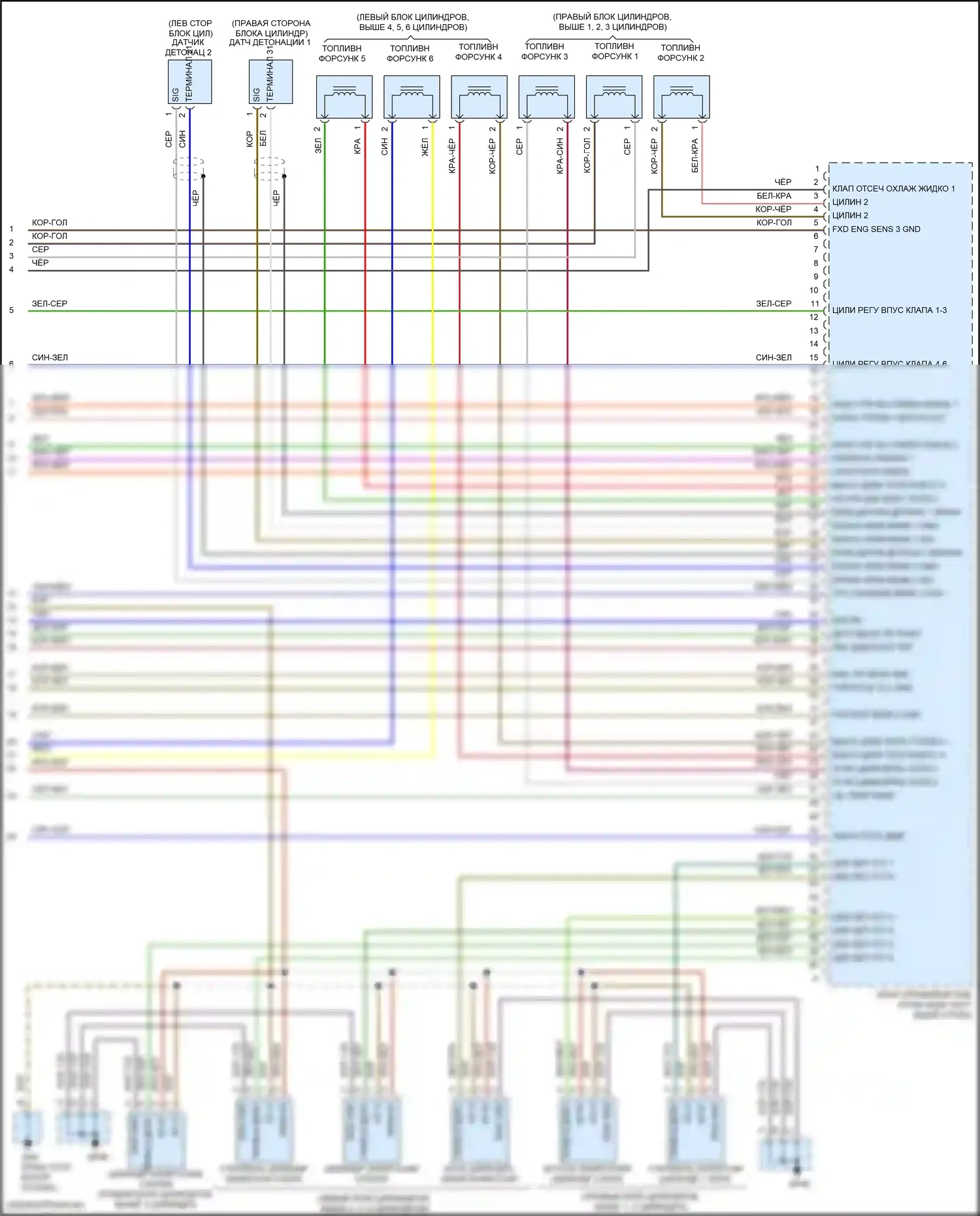 911 Targa 4 Porsche 991 рестайлинг (2015-2019): Электросхема двигателя 3,0л турбо (7 из 7) 
