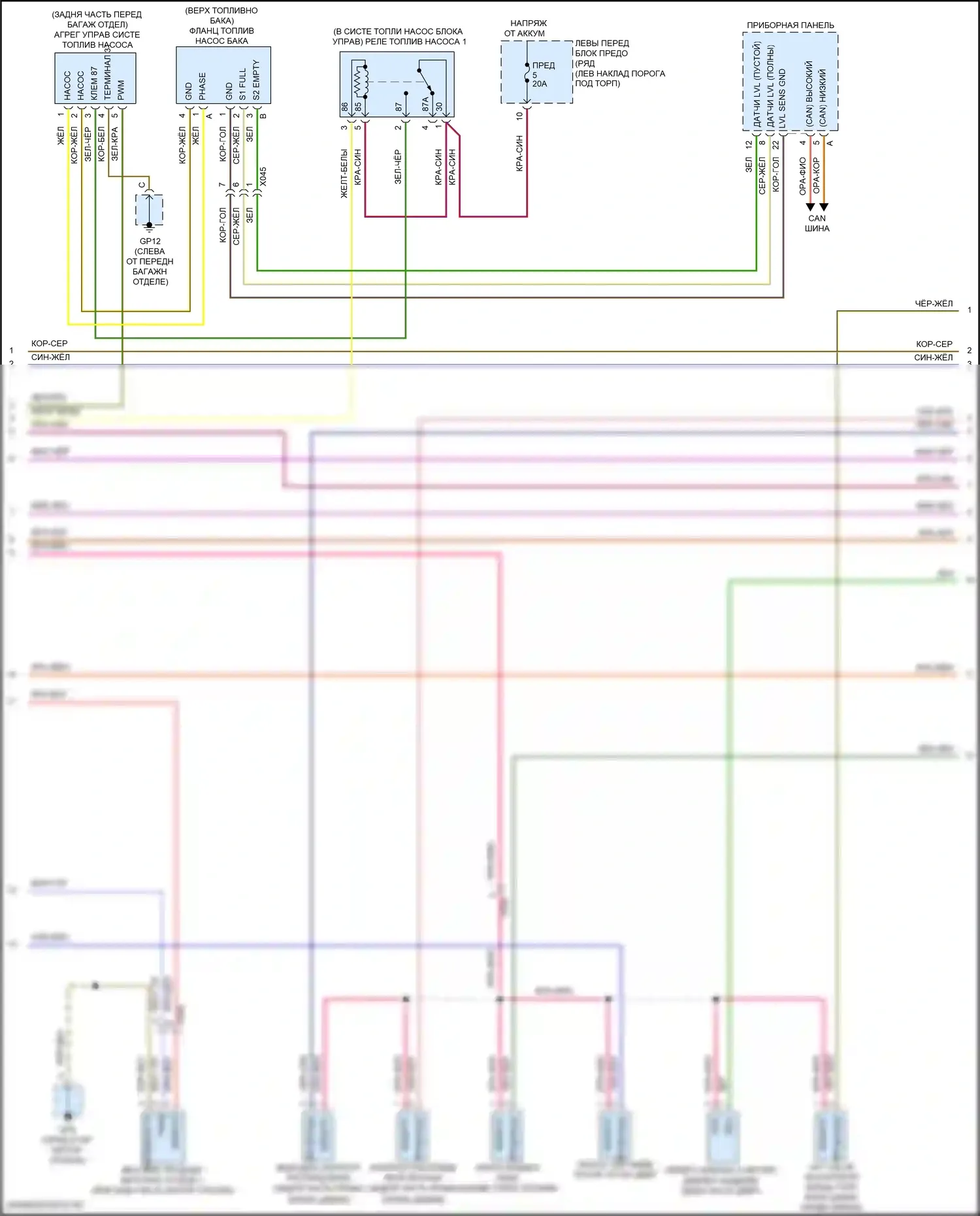 911 Targa 4 Porsche 991 рестайлинг (2015-2019): Электросхема двигателя 4.0l (4 из 7) 
