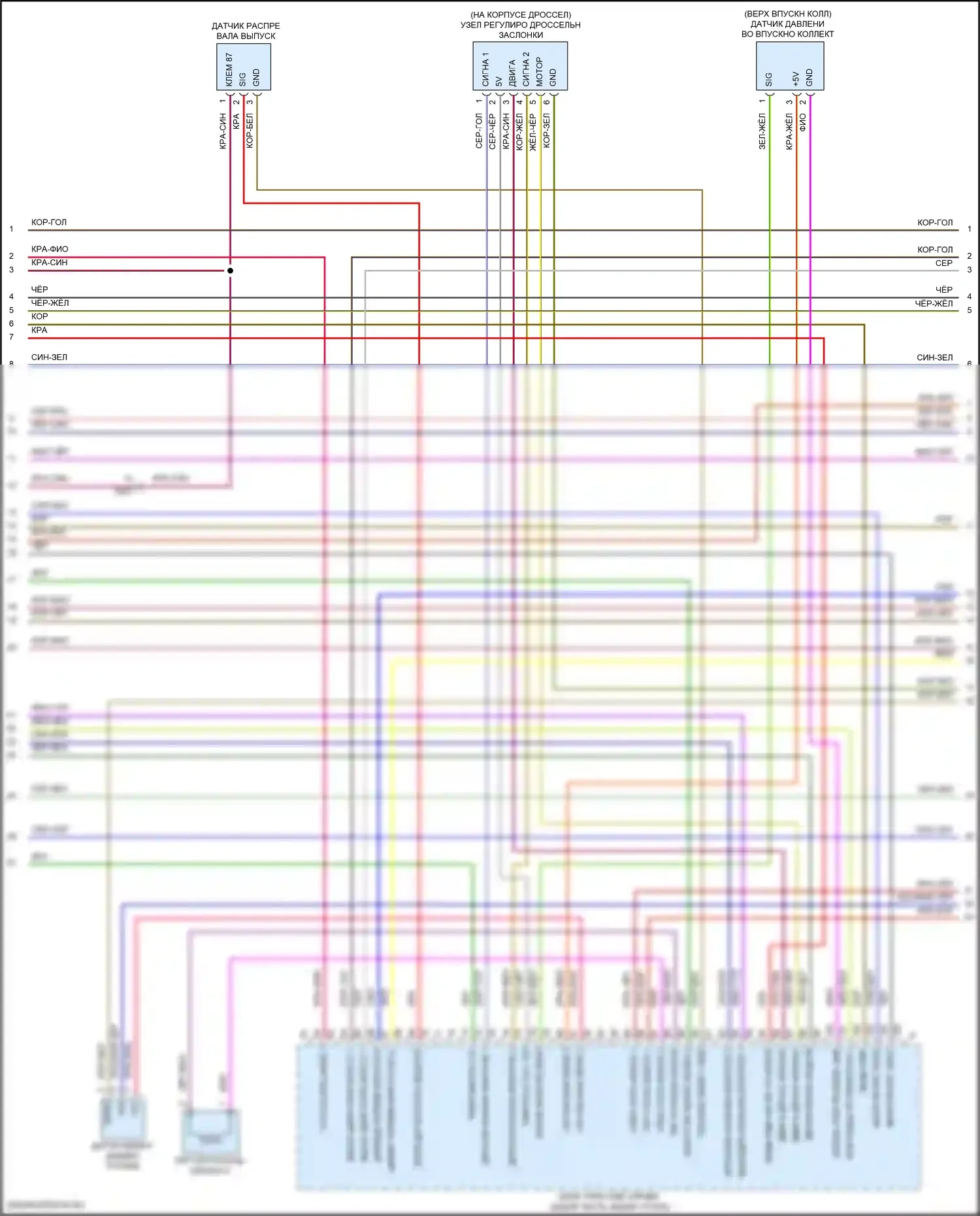 911 Targa 4 Porsche 991 рестайлинг (2015-2019): Электросхема двигателя 4.0l (6 из 7) 