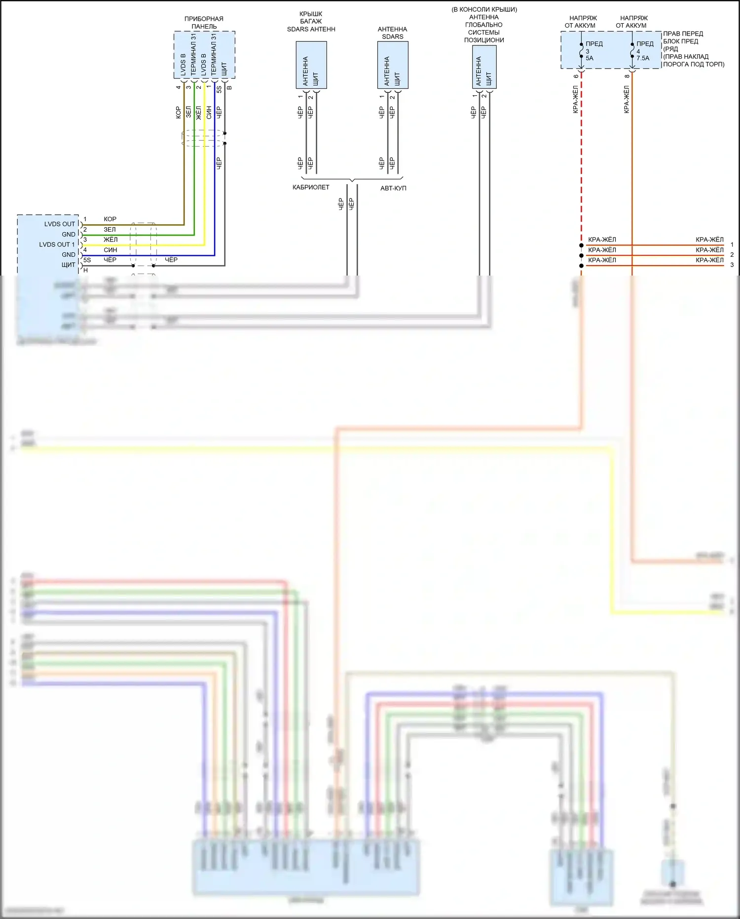 911 Targa 4 Porsche 991 рестайлинг (2015-2019): Электросхема навигации, премиум с усилителем burmester (2 из 4) 