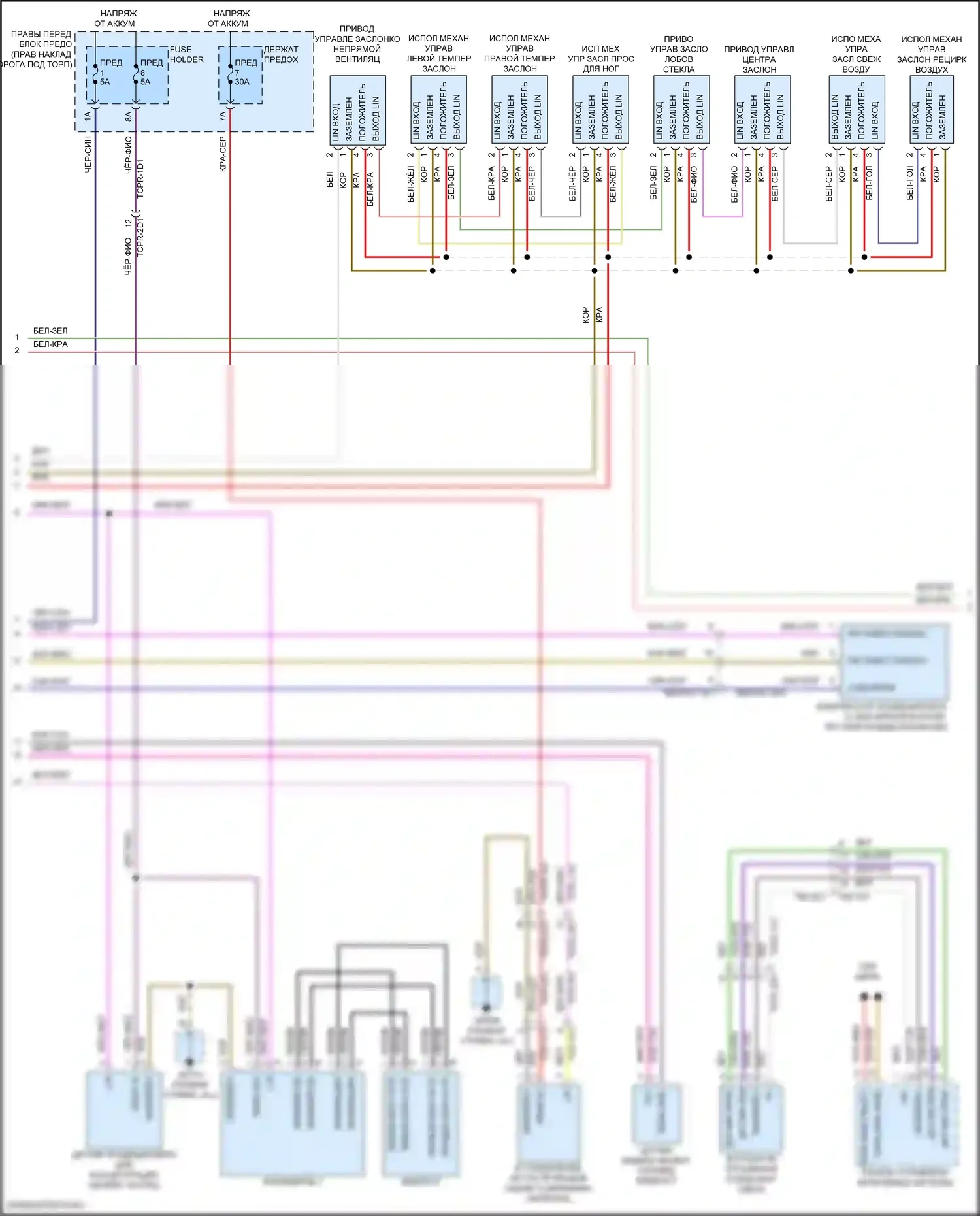 911 Targa 4 Porsche 992 (2019-2024): Электросхема климат контроля (2 из 4) 