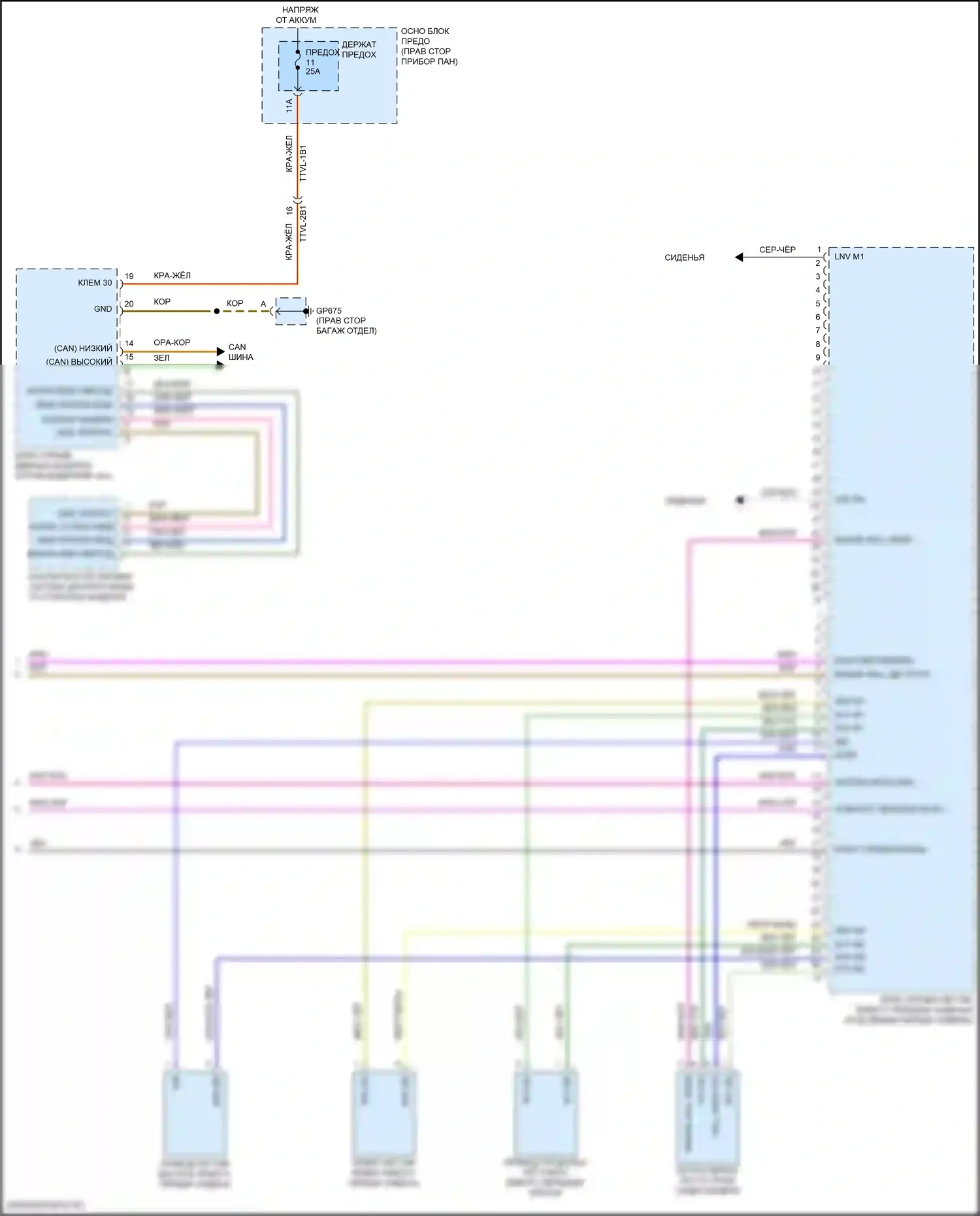 911 Targa 4 Porsche 992 (2019-2024): Электросхема сиденья памяти водителя (2 из 2) 