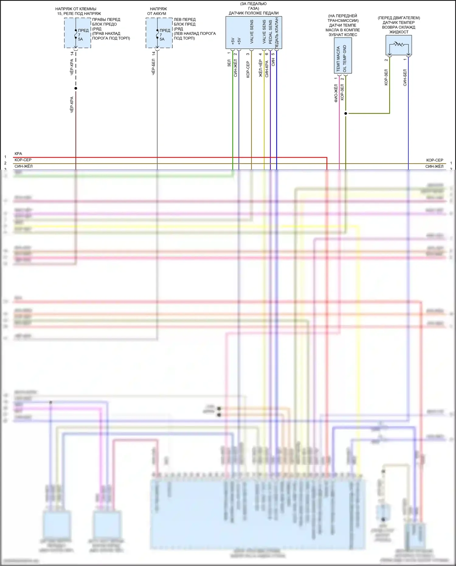 911 Turbo S Porsche 991 рестайлинг (2016-2020): Электросхема двигателя 4.0l (3 из 7) 
