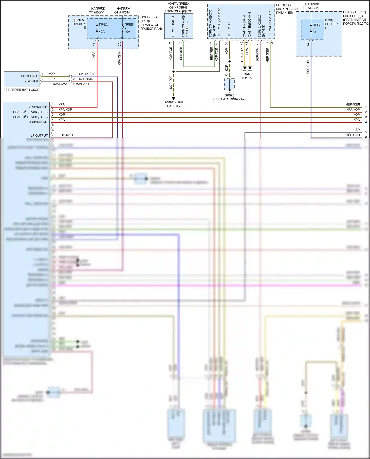 911 Turbo S Porsche 992 (2018-2024): Антиблокировочная система abs электросхема (1 из 2) 